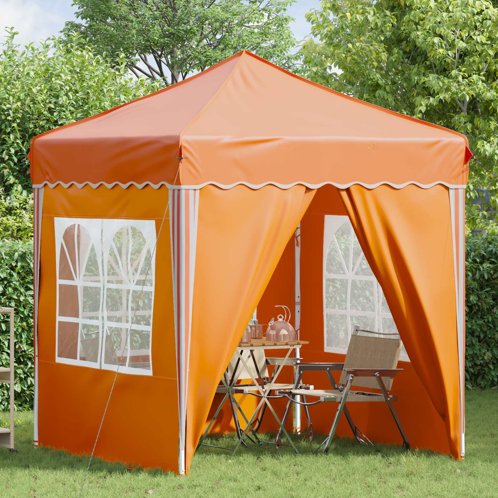 Tenda per feste a pop-up 195 x 195 x 245 cm Arancione