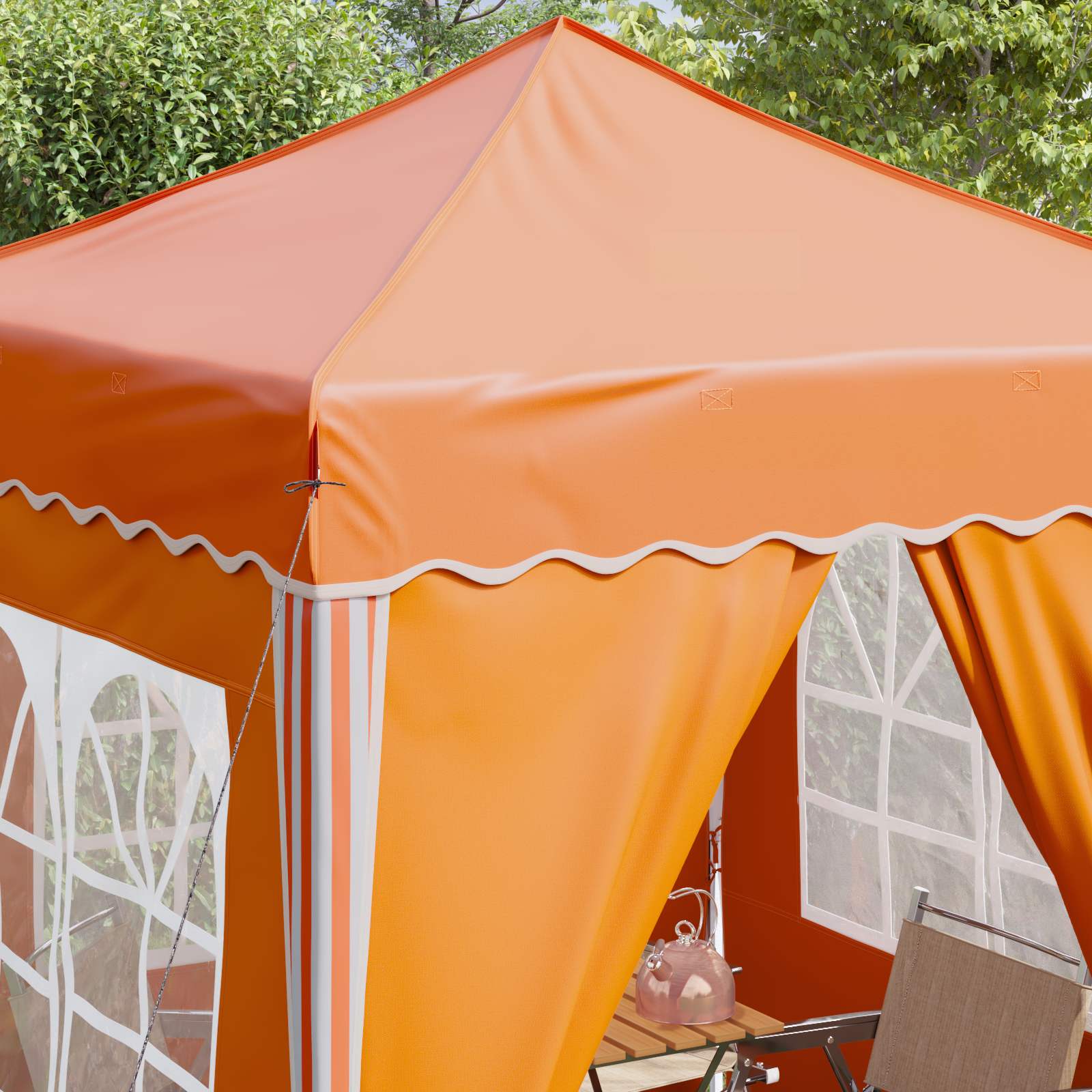 Tenda per feste a pop-up 195 x 195 x 245 cm Arancione