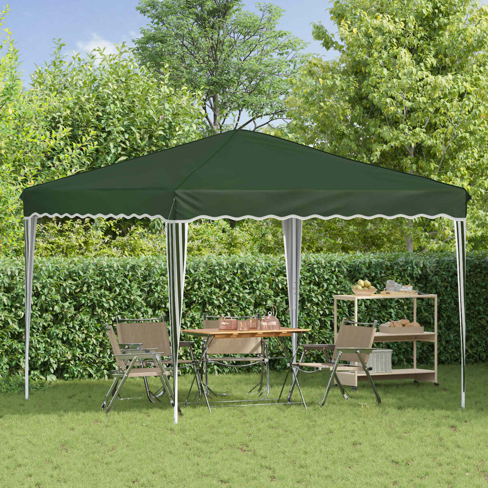 Tenda per feste a pop-up 288 x 288 x 245 cm Verde