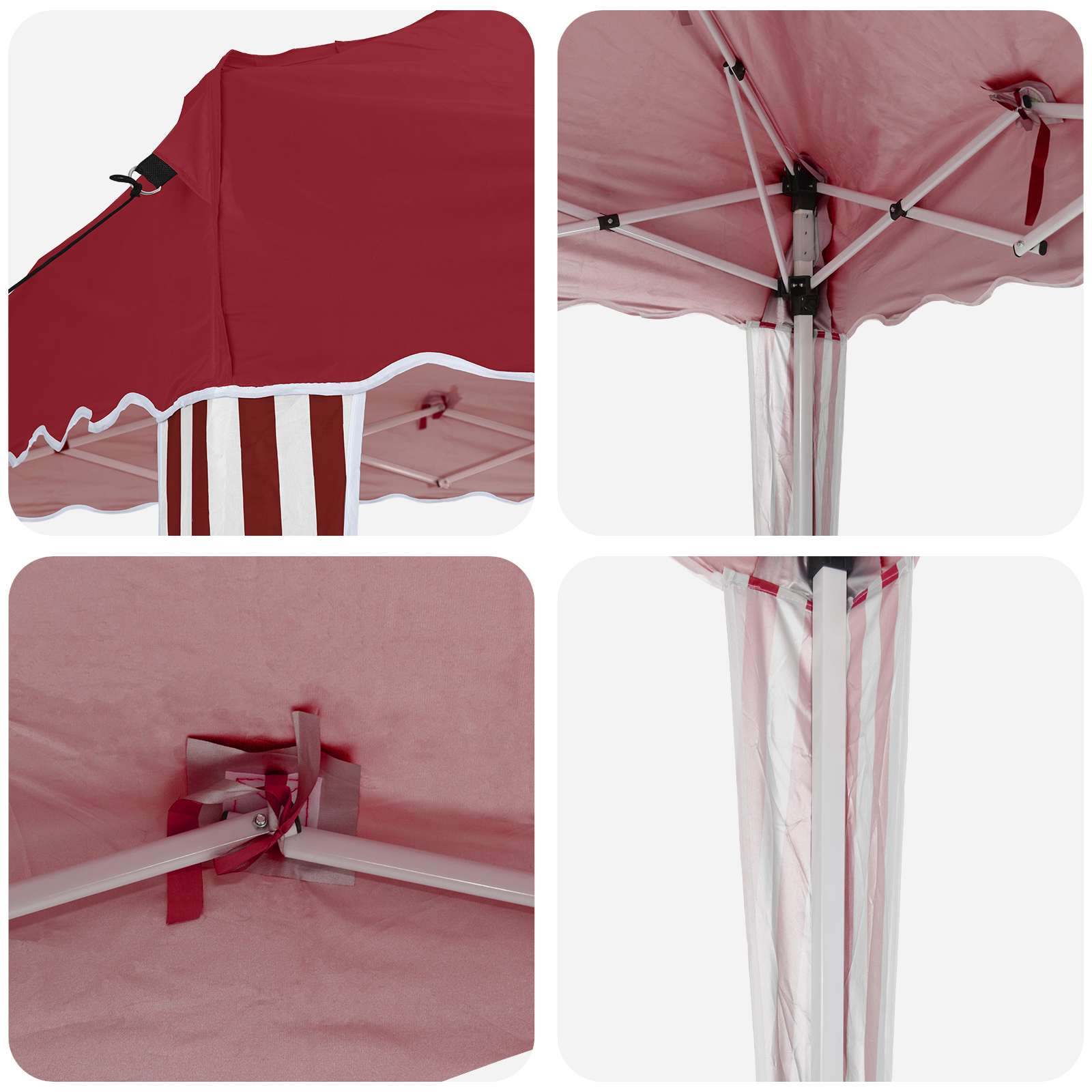 Tenda per feste a pop-up 288 x 288 x 245 cm Borgogna