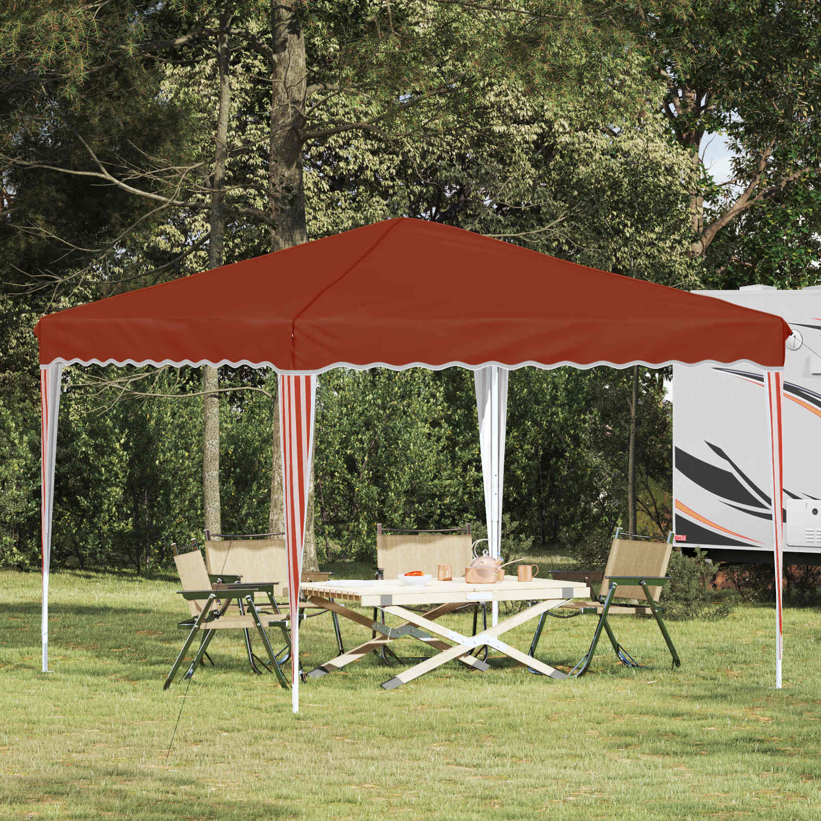 Tenda per feste a pop-up 288 x 288 x 245 cm Terracotta