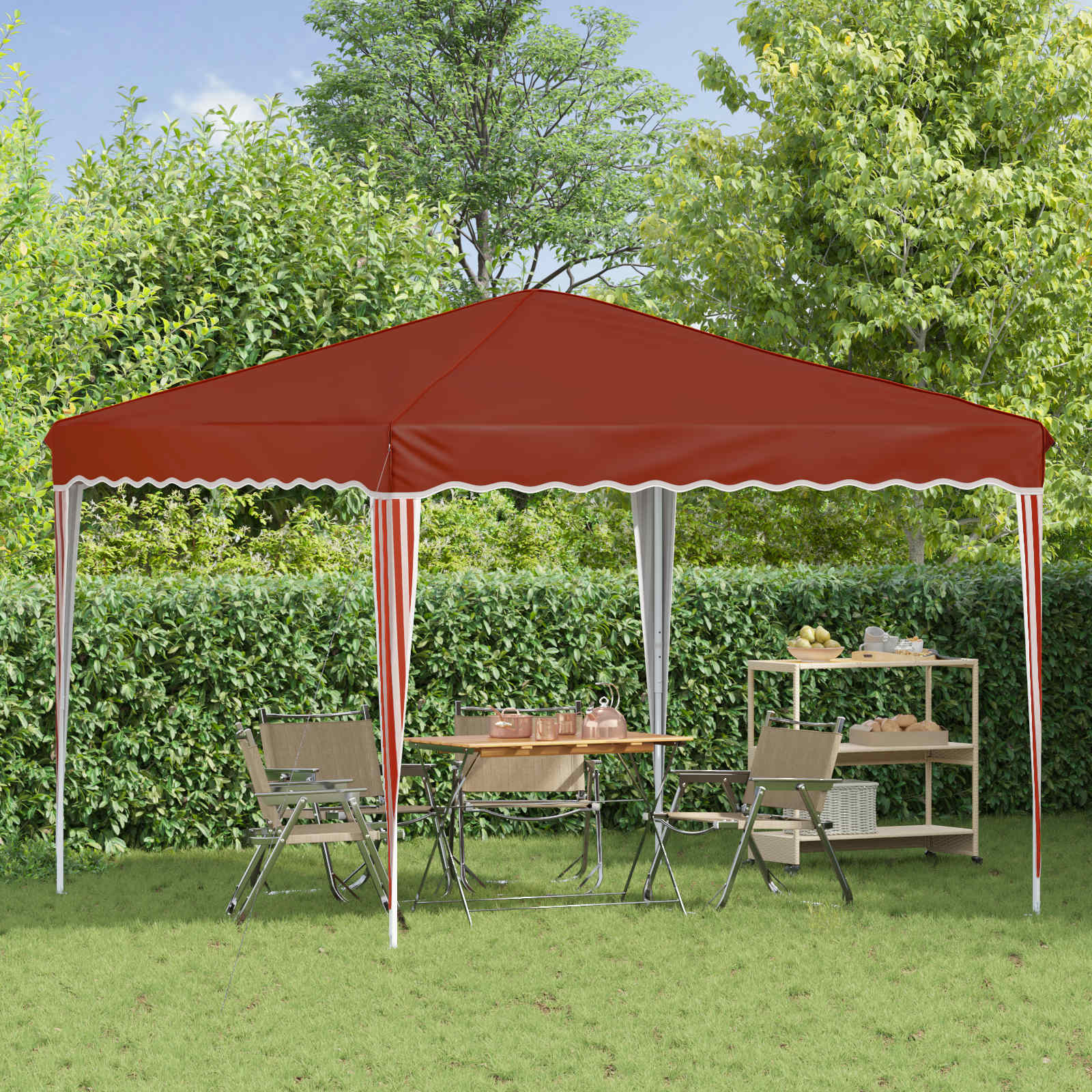 Tenda per feste a pop-up 288 x 288 x 245 cm Terracotta