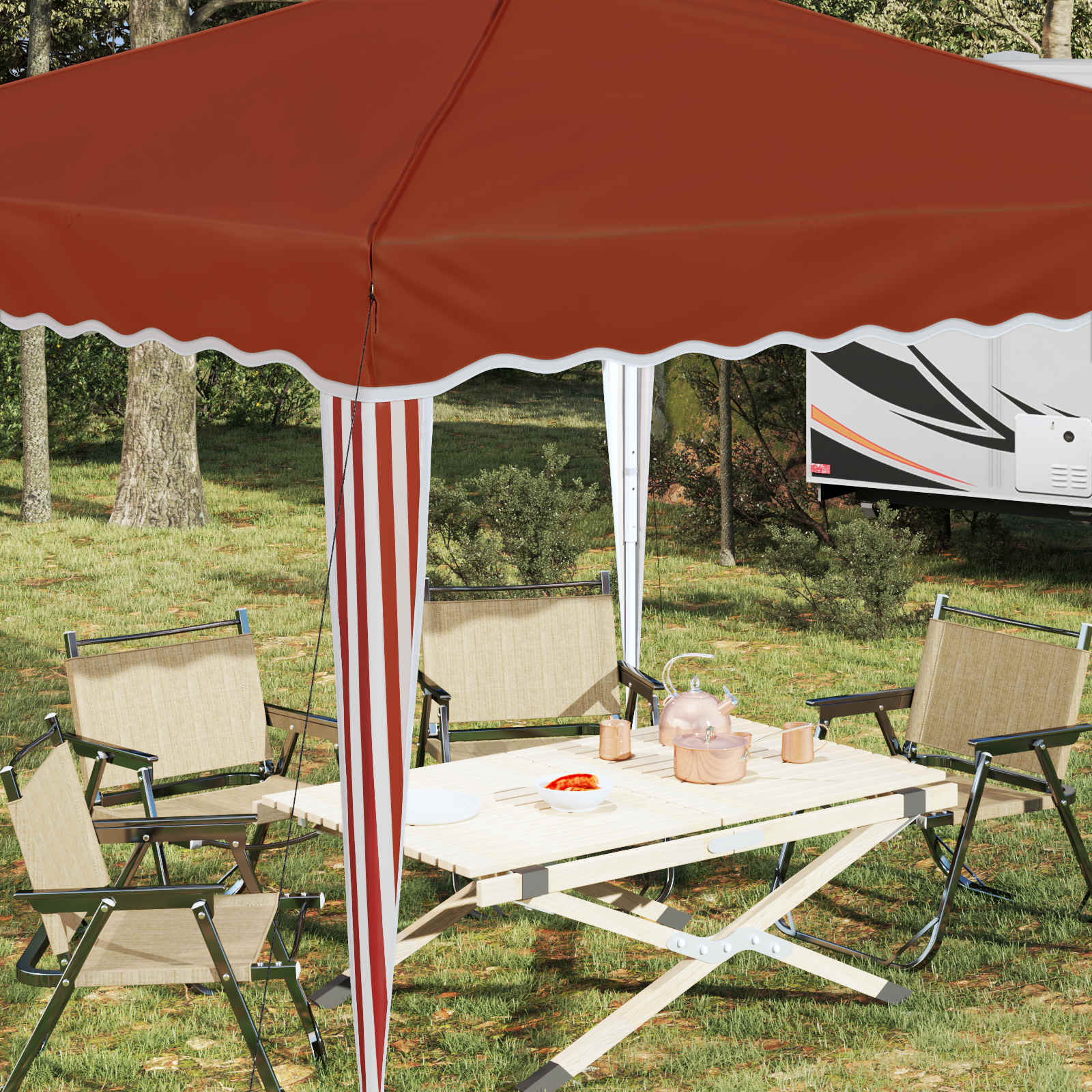 Tenda per feste a pop-up 288 x 288 x 245 cm Terracotta