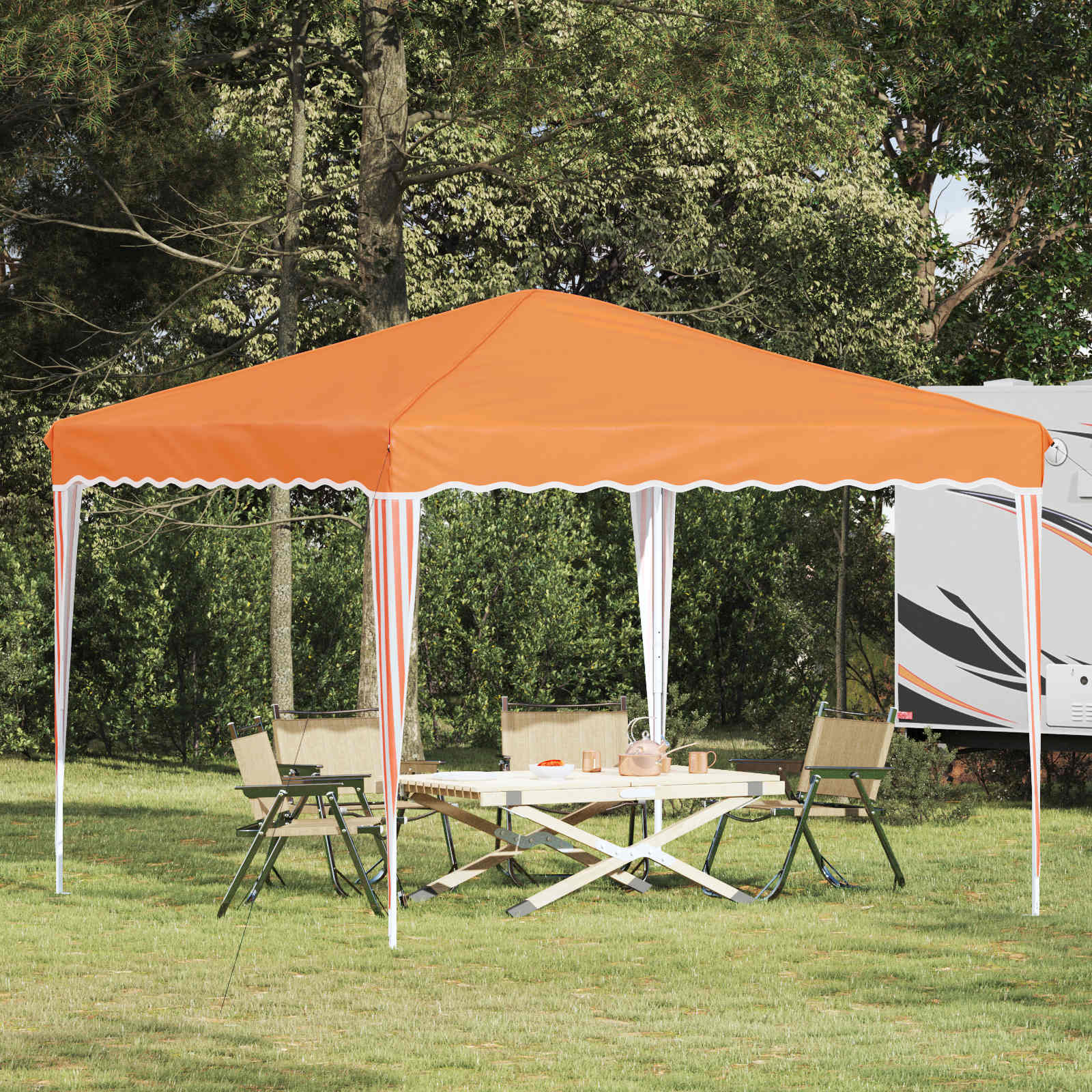 Tenda per feste a pop-up 288 x 288 x 245 cm Arancione