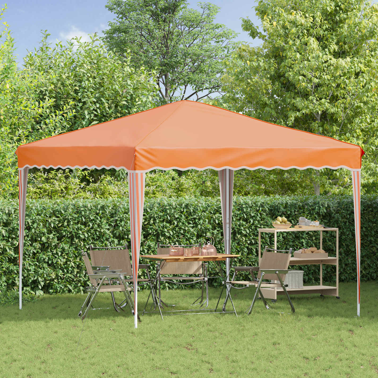 Tenda per feste a pop-up 288 x 288 x 245 cm Arancione