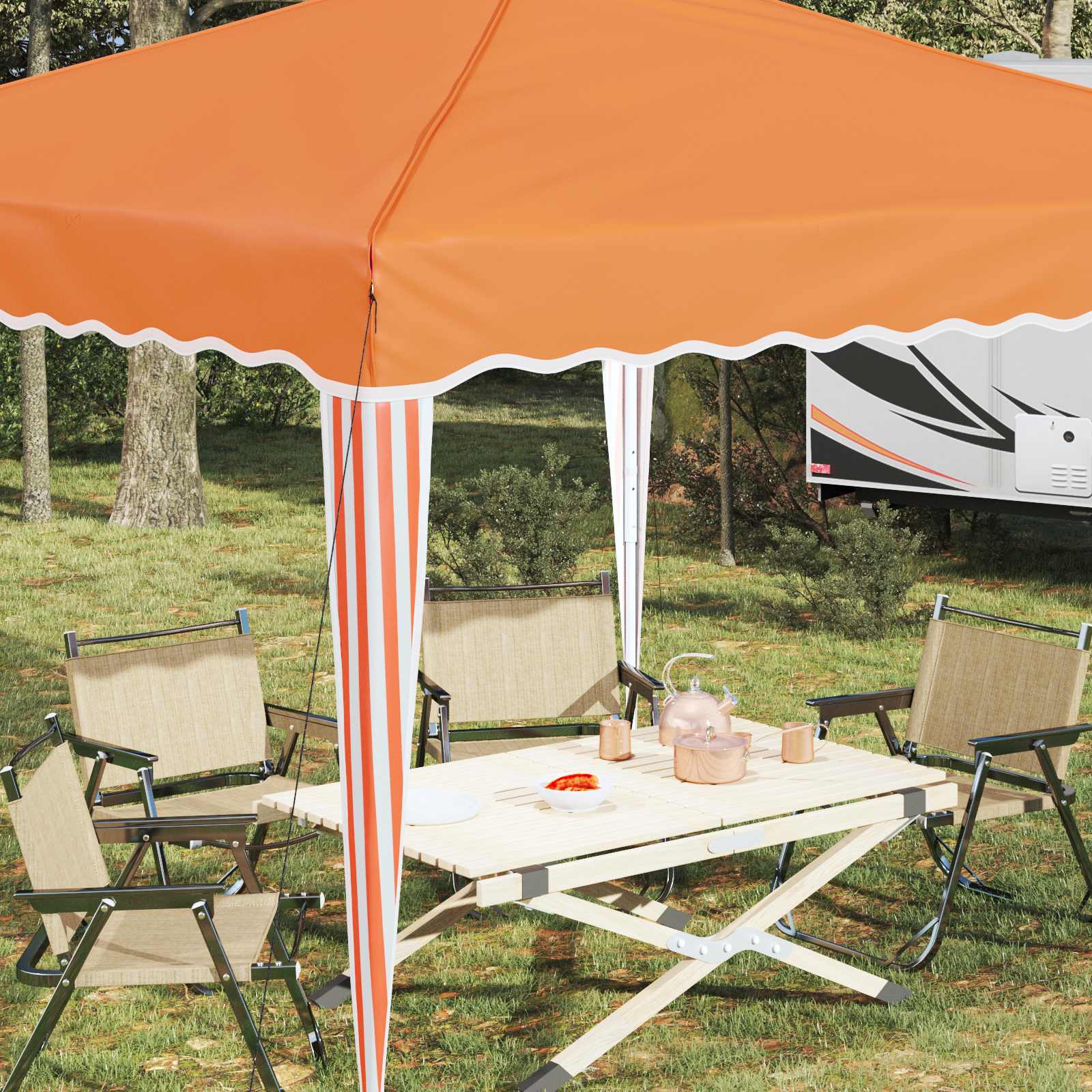 Tenda per feste a pop-up 288 x 288 x 245 cm Arancione