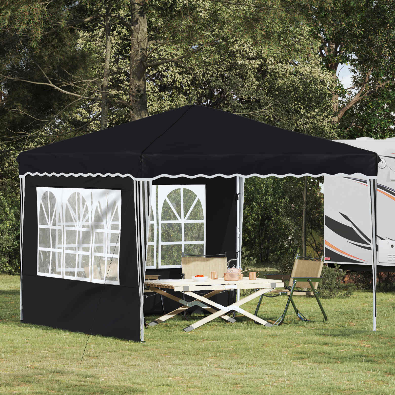 Tenda per feste a pop-up 288 x 288 x 245 cm Antracite