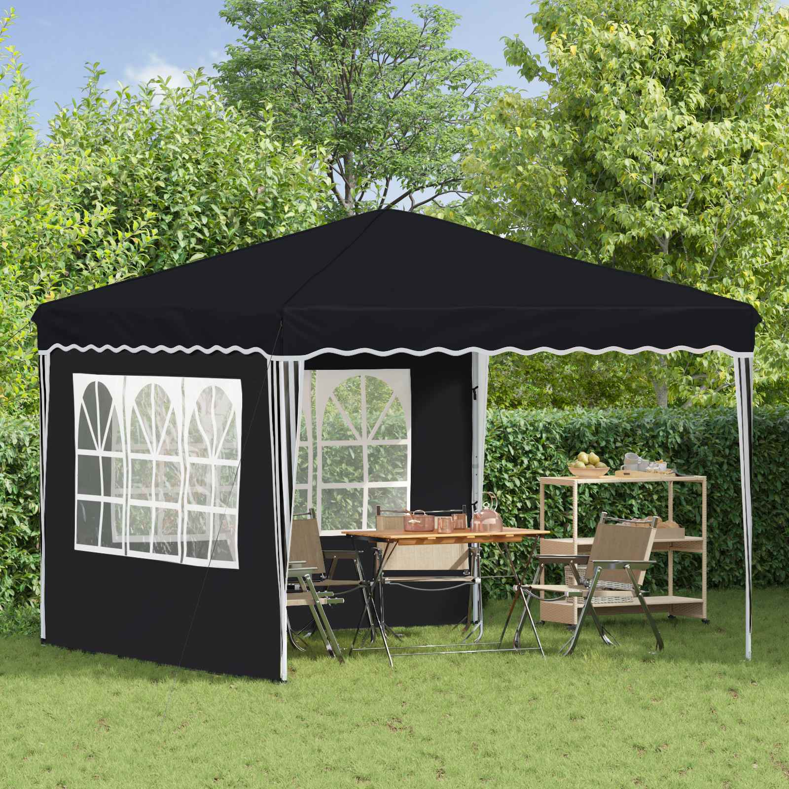 Tenda per feste a pop-up 288 x 288 x 245 cm Antracite