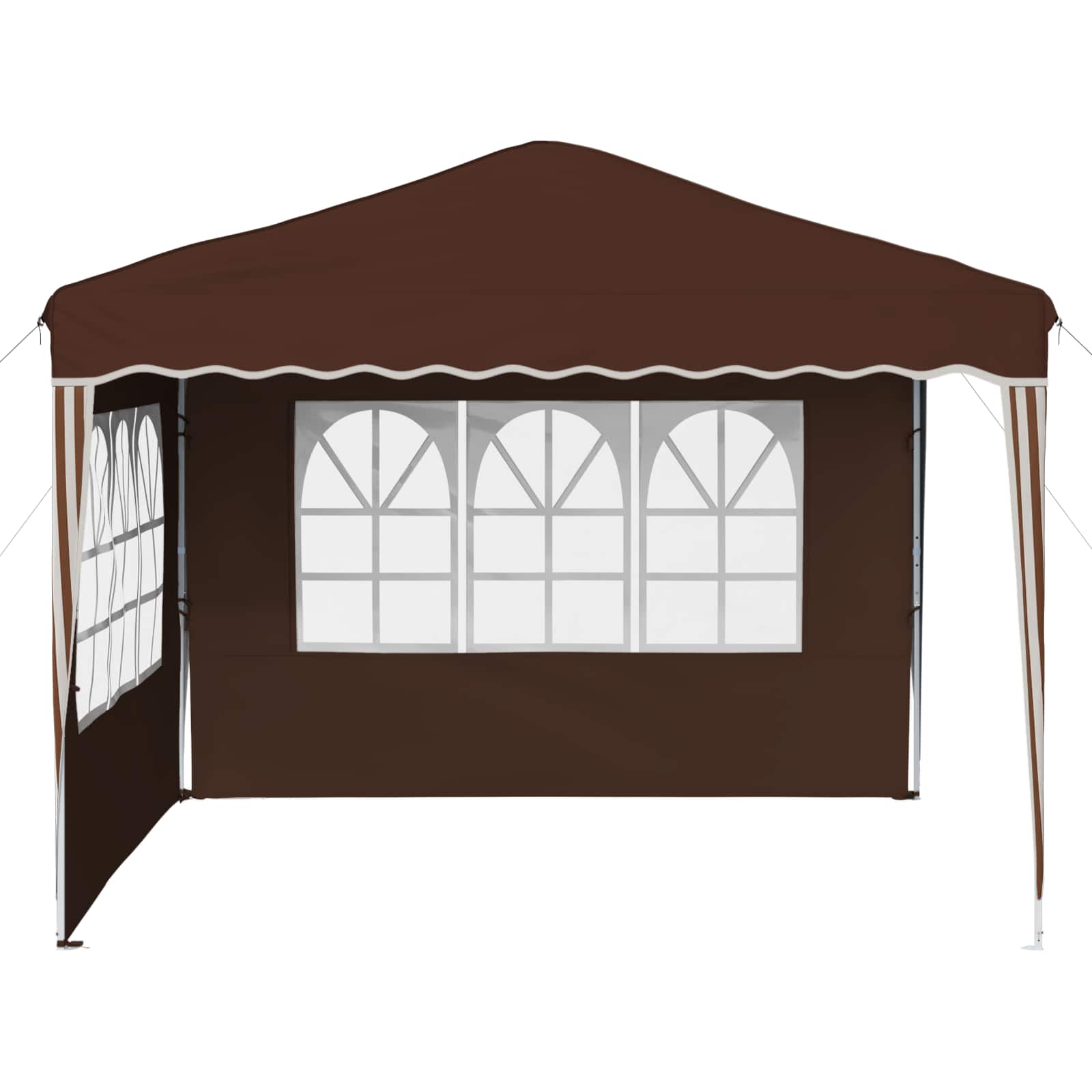 Tenda per feste a pop-up 288 x 288 x 245 cm Marrone