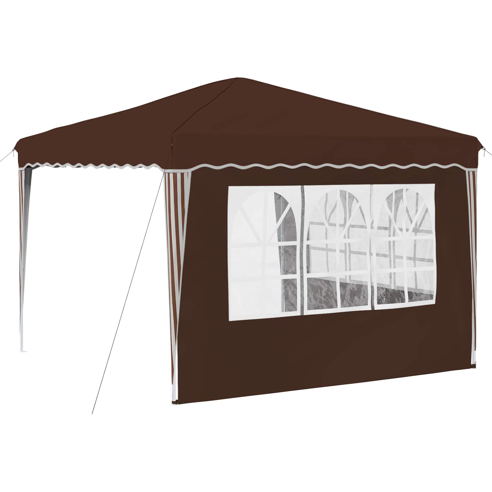 Tenda per feste a pop-up 288 x 288 x 245 cm Marrone