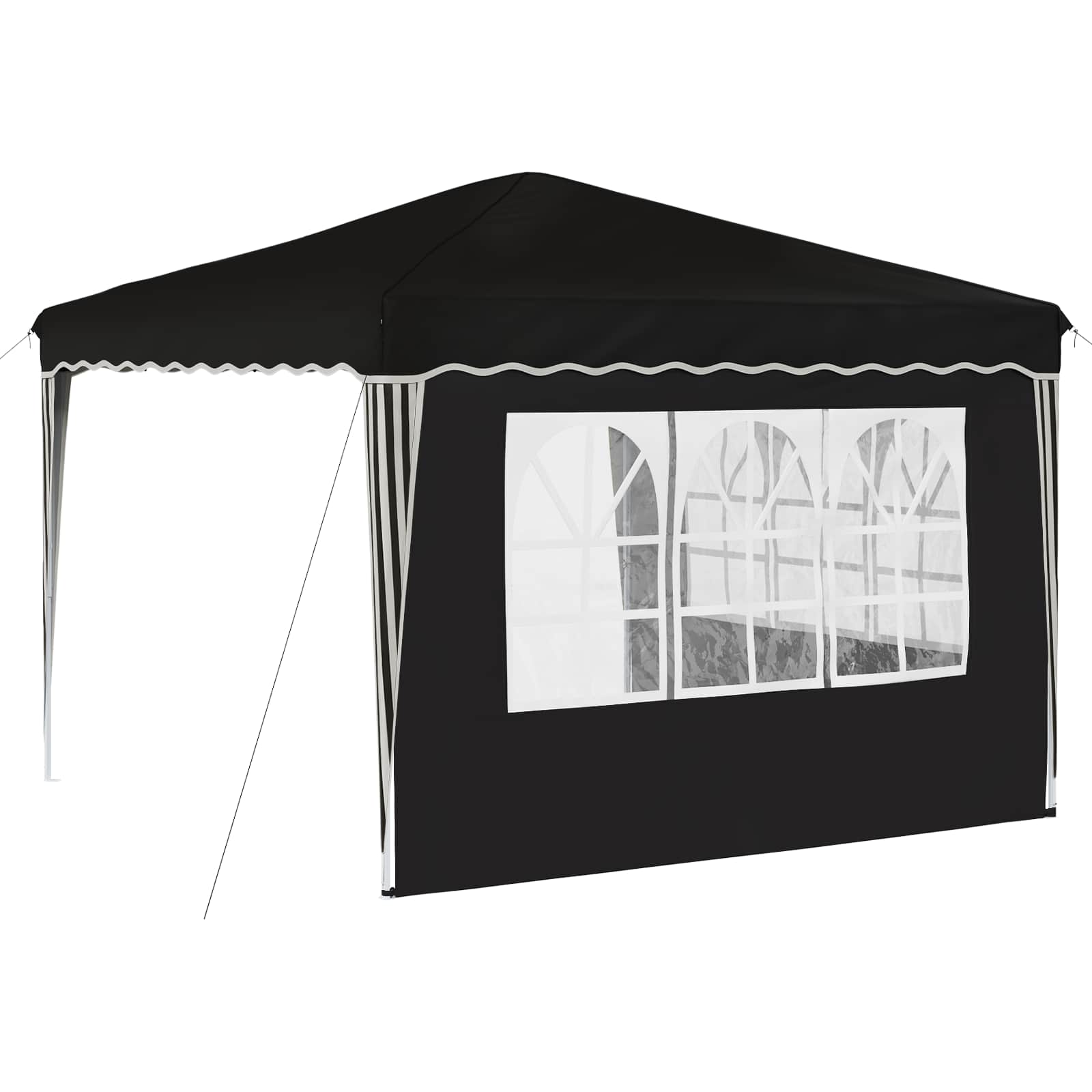 Tenda per feste a pop-up 288 x 288 x 245 cm Nero Tessuto Oxford