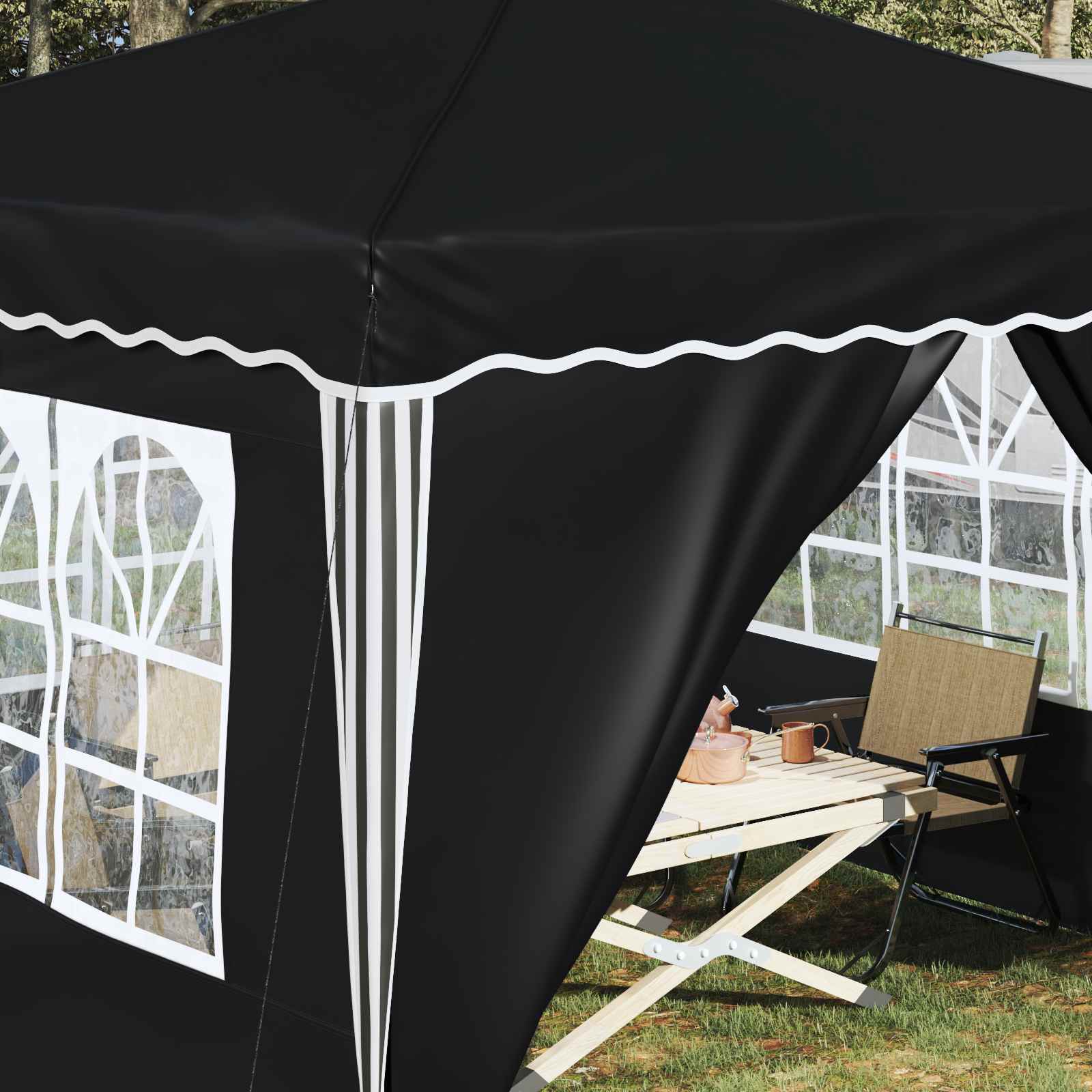 Tenda per feste a pop-up 288 x 288 x 245 cm Antracite