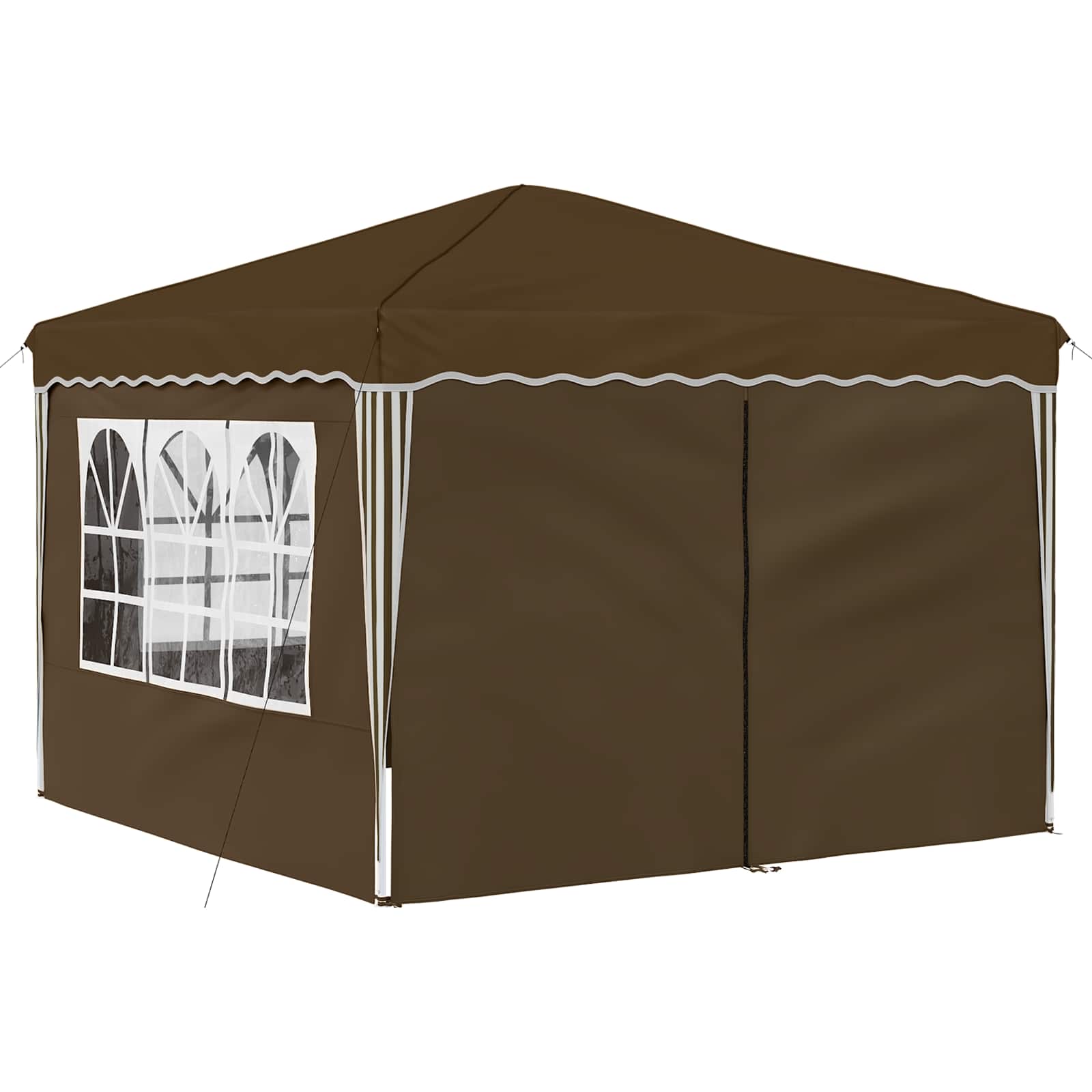 Tenda per feste a pop-up 288 x 288 x 245 cm Tortora