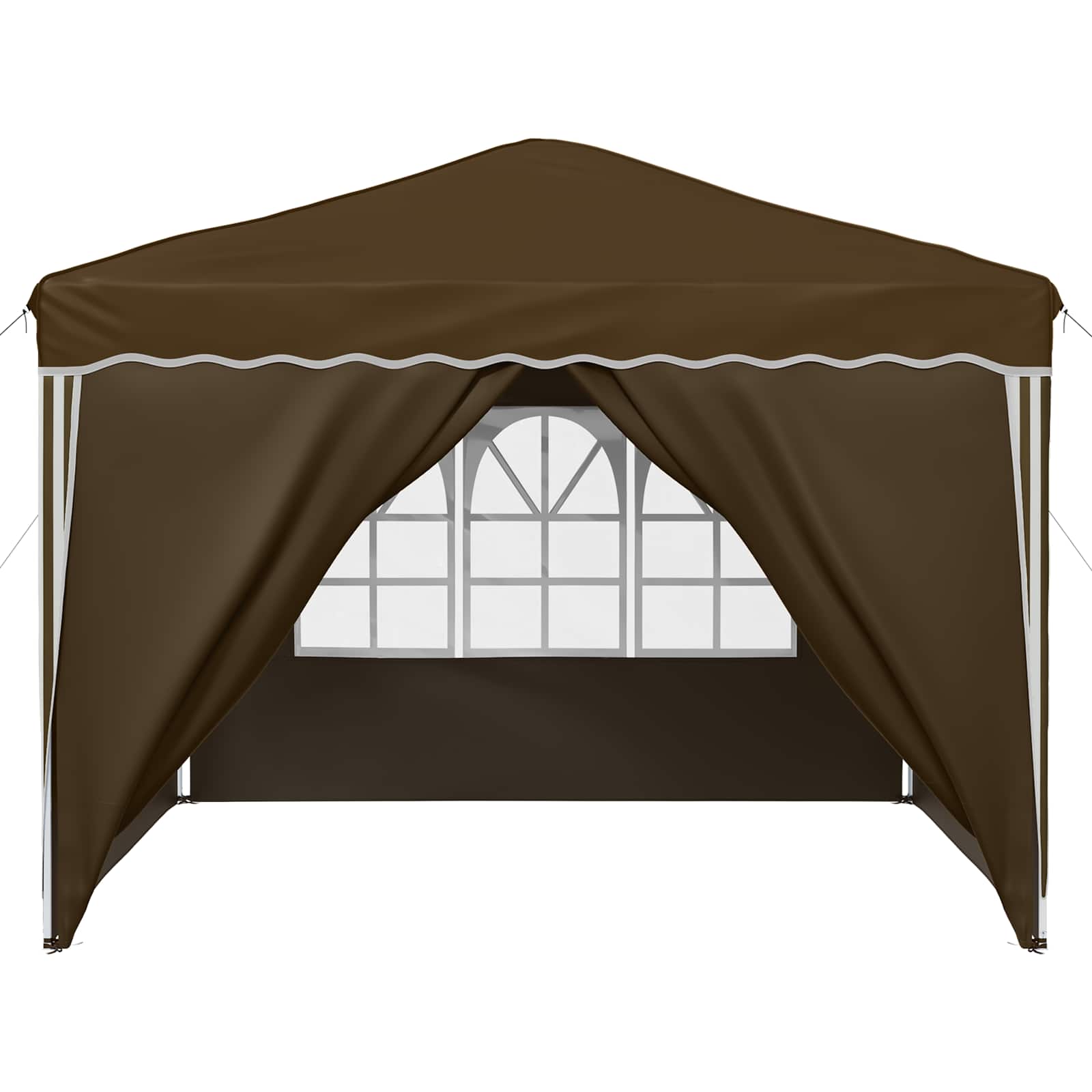 Tenda per feste a pop-up 288 x 288 x 245 cm Tortora
