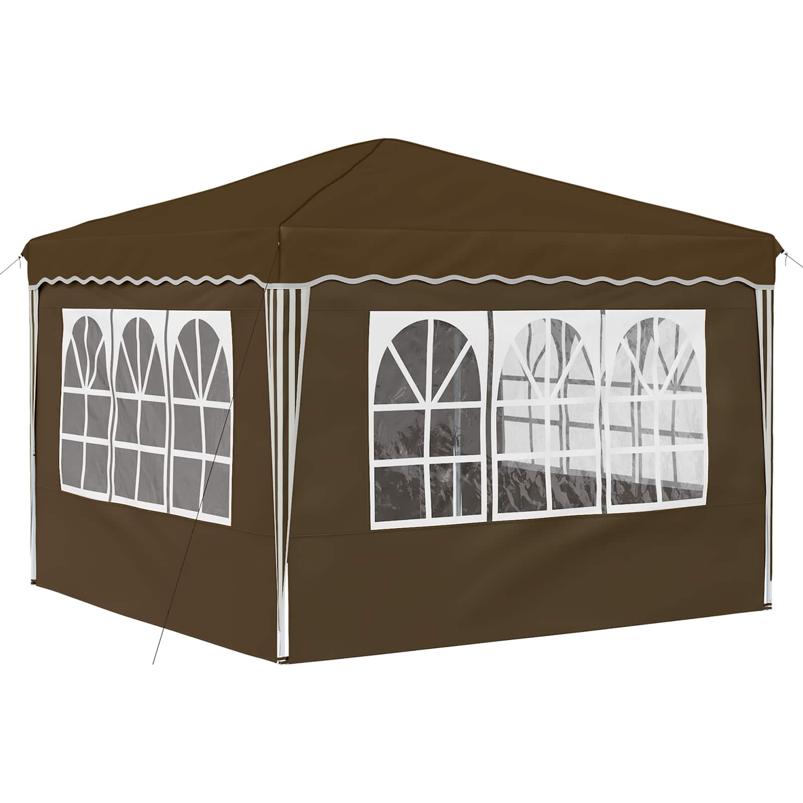 Tenda per feste a pop-up 288 x 288 x 245 cm Tortora