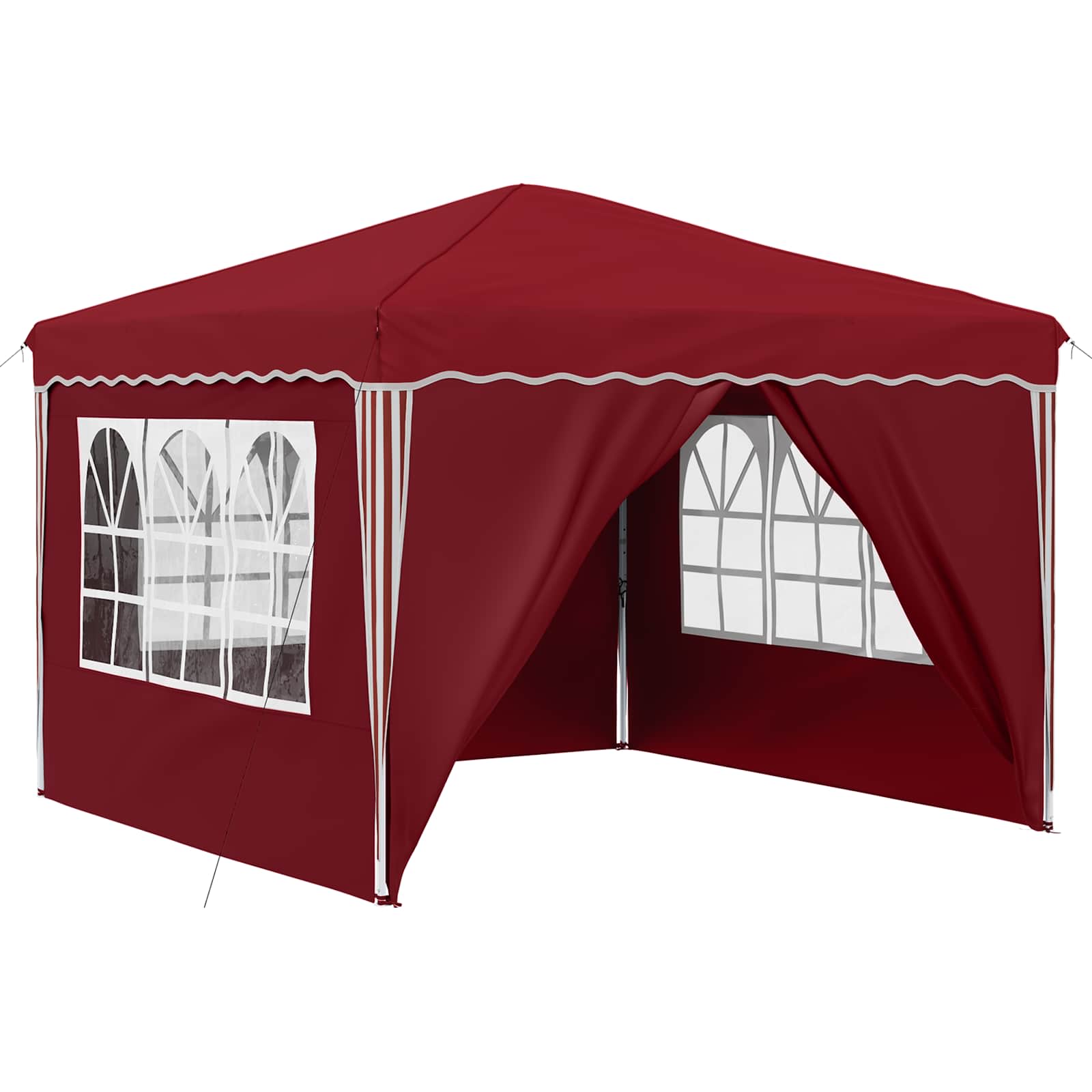 Tenda per feste a pop-up 288 x 288 x 245 cm Borgogna
