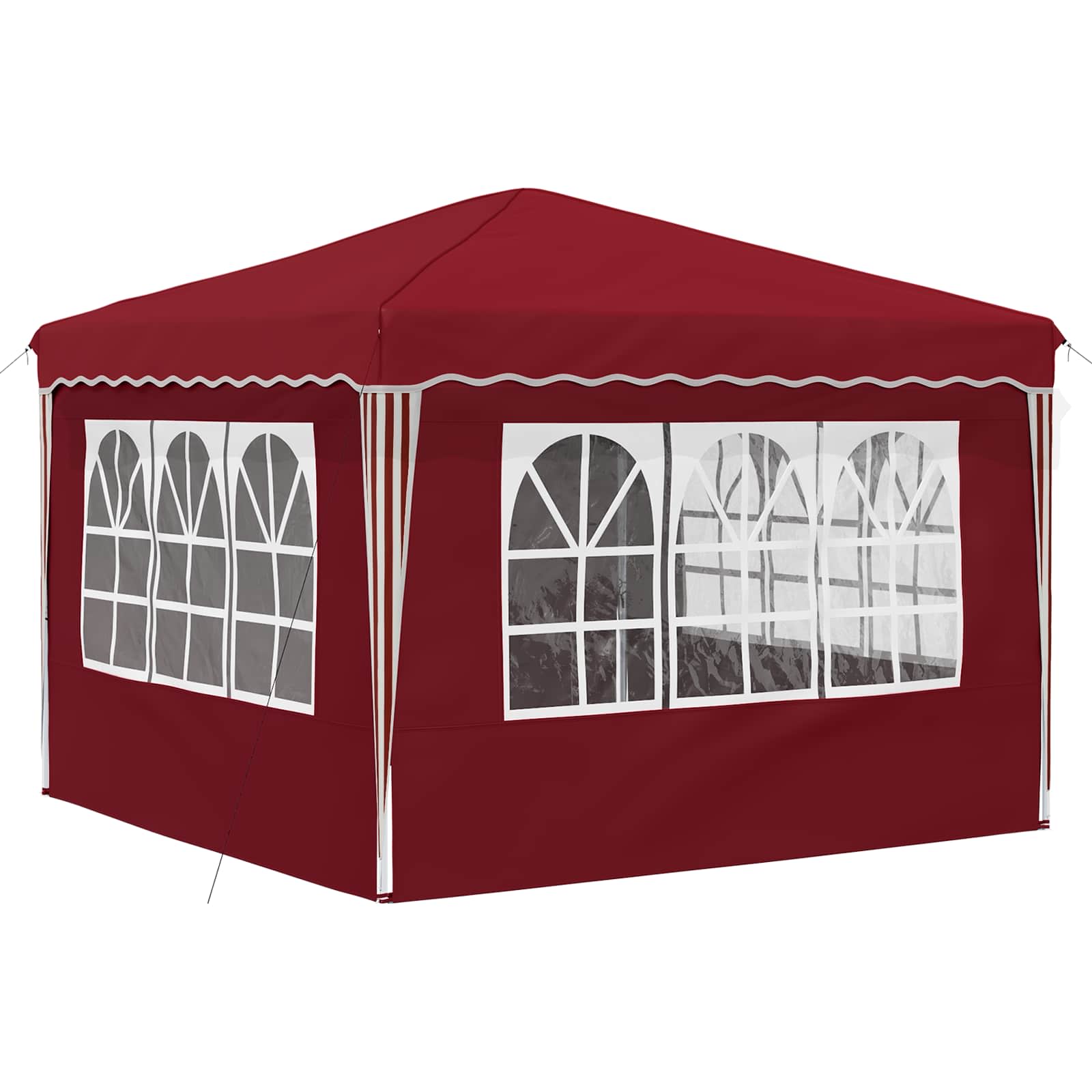 Tenda per feste a pop-up 288 x 288 x 245 cm Borgogna