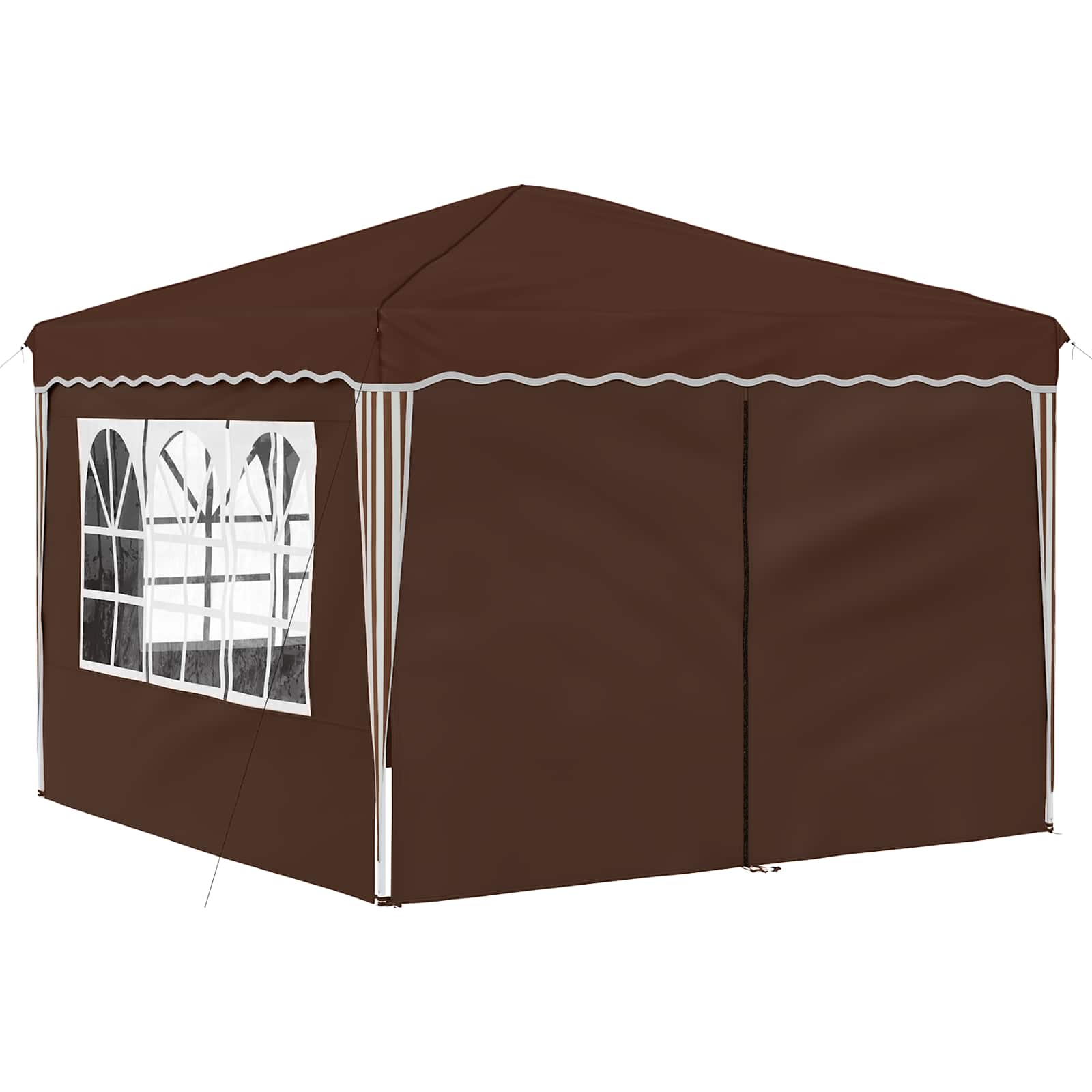 Tenda per feste a pop-up 288 x 288 x 245 cm Marrone