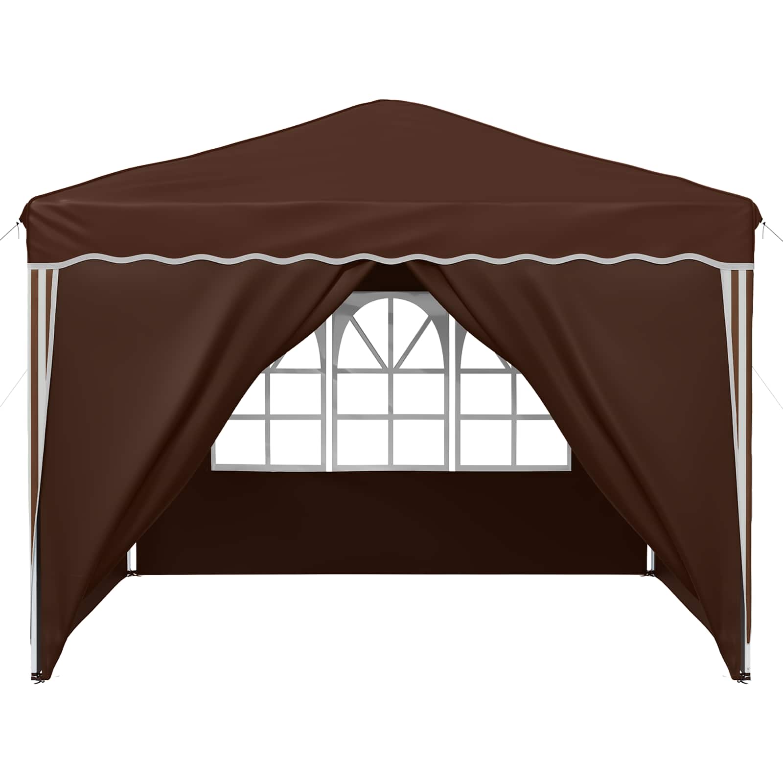 Tenda per feste a pop-up 288 x 288 x 245 cm Marrone