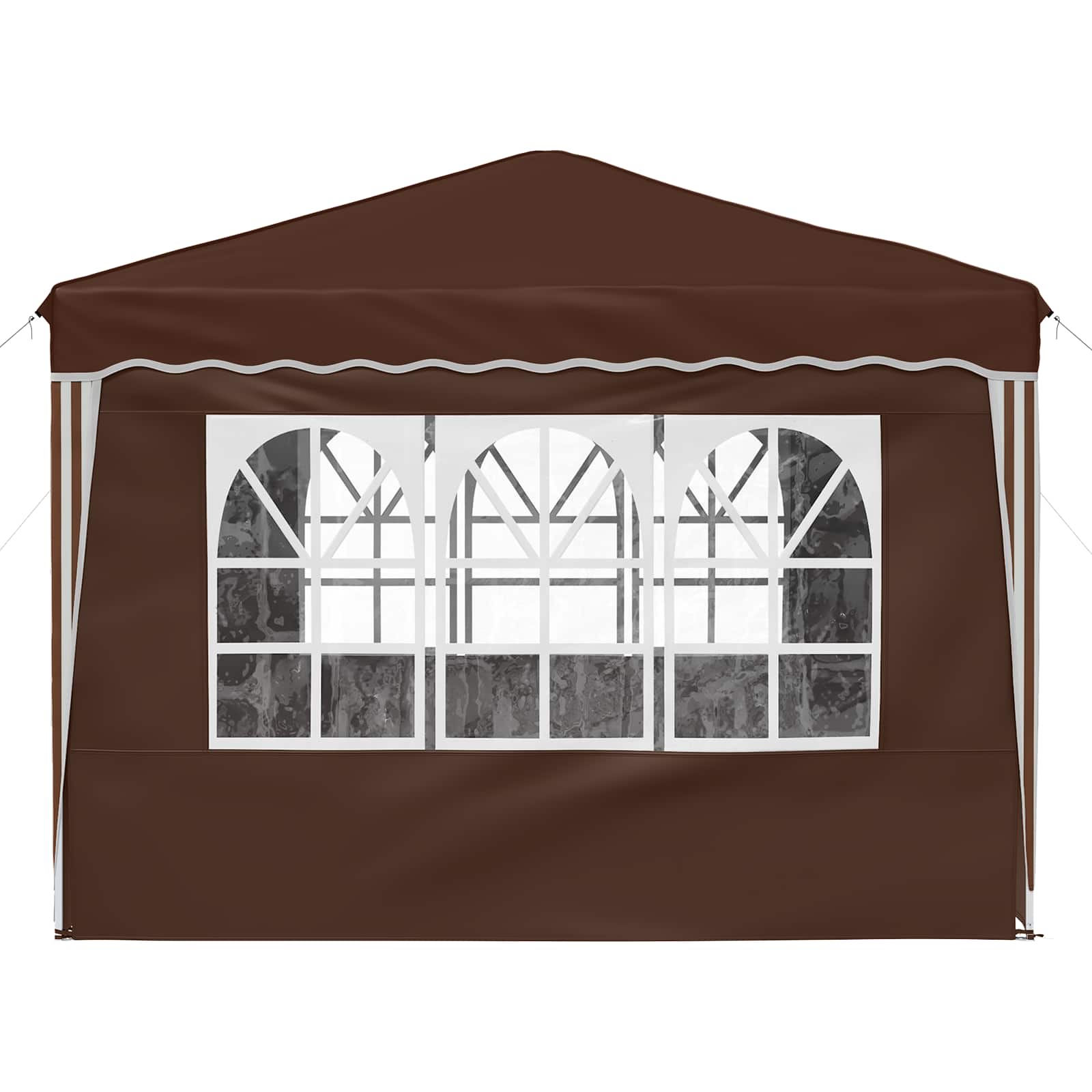 Tenda per feste a pop-up 288 x 288 x 245 cm Marrone
