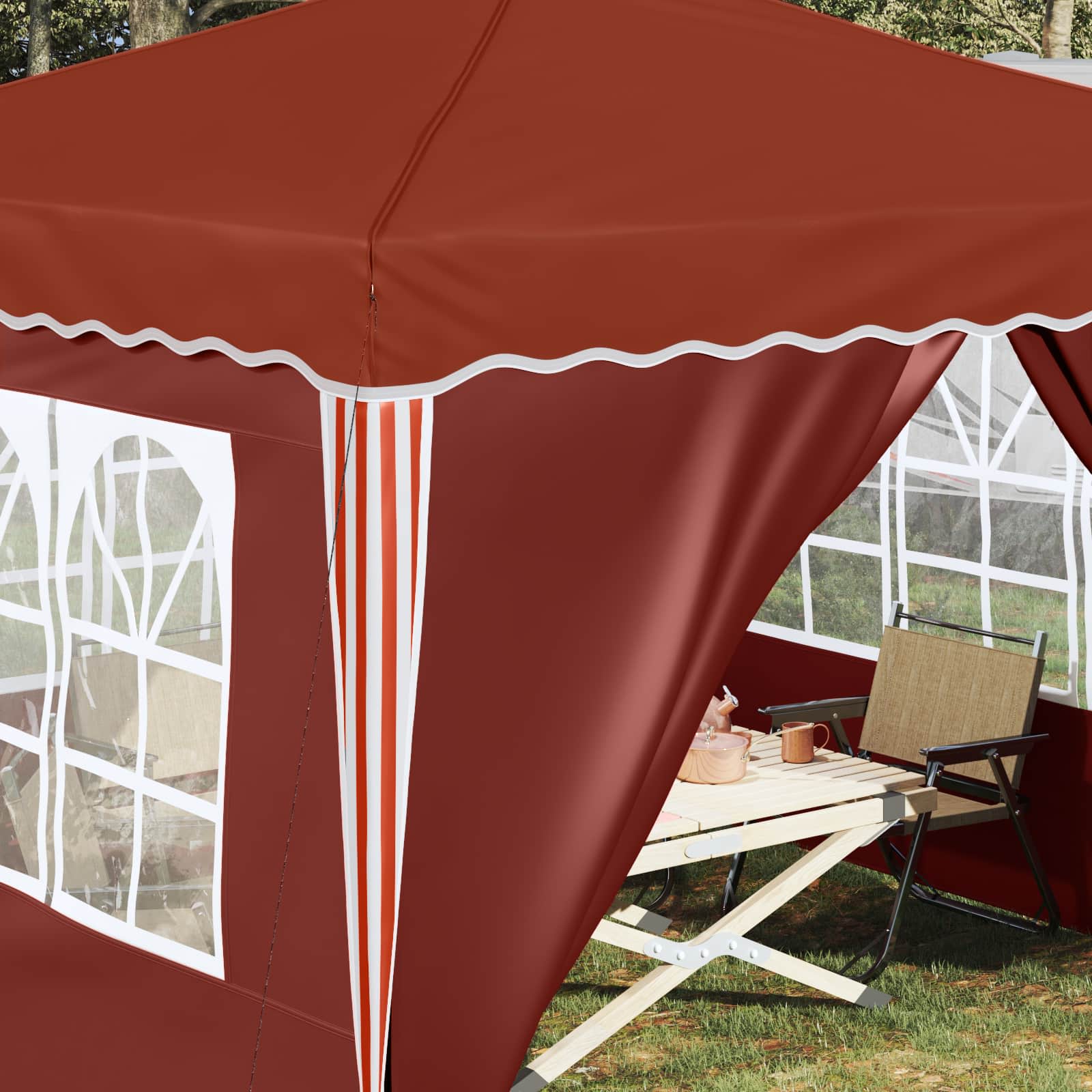 Tenda per feste a pop-up 288 x 288 x 245 cm Terracotta