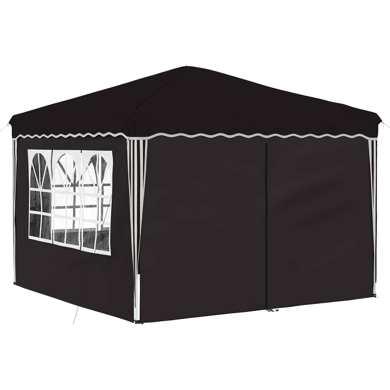 Tenda per feste a pop-up 288 x 288 x 245 cm Nero Tessuto Oxford
