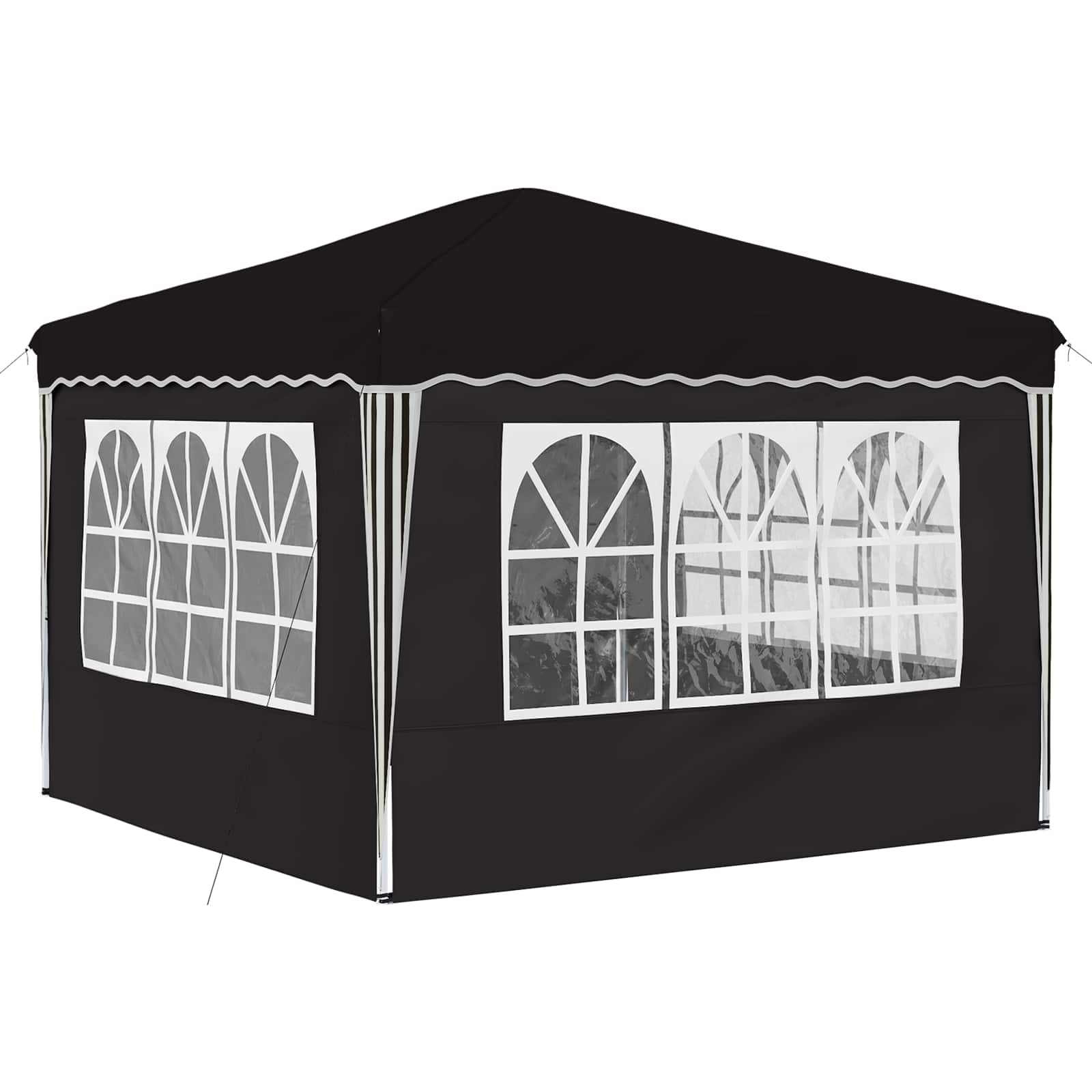 Tenda per feste a pop-up 288 x 288 x 245 cm Nero Tessuto Oxford