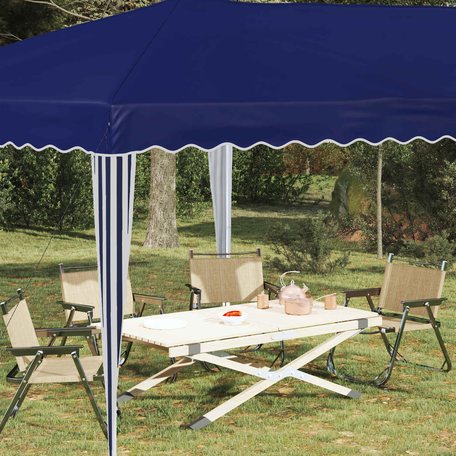 Tenda per feste a pop-up 575 x 290 x 245 cm Blu