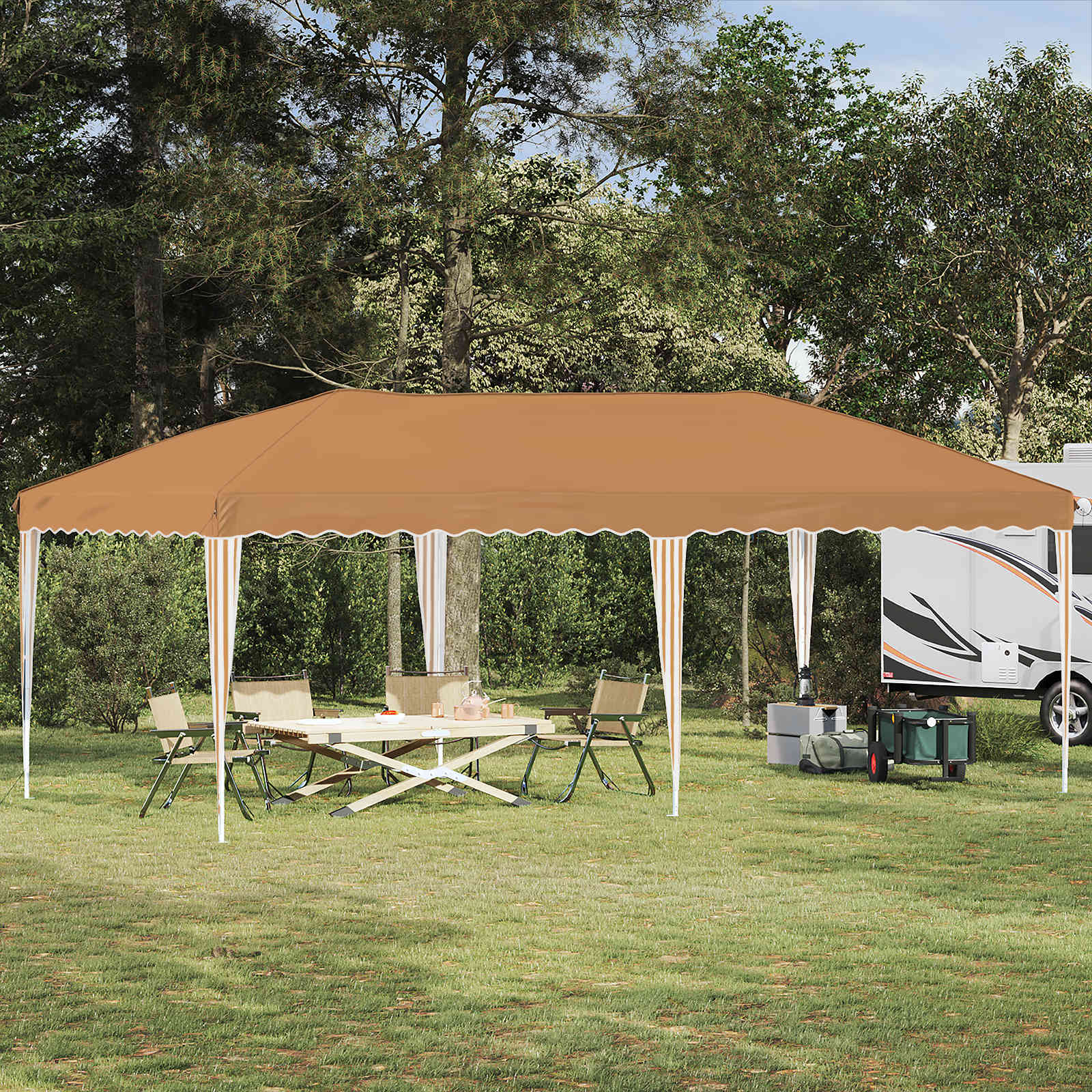 Tenda per feste a pop-up 575 x 290 x 245 cm Beige