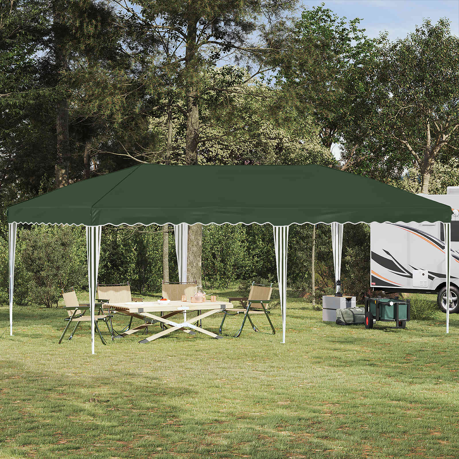 Tenda per feste a pop-up 575 x 290 x 245 cm Verde