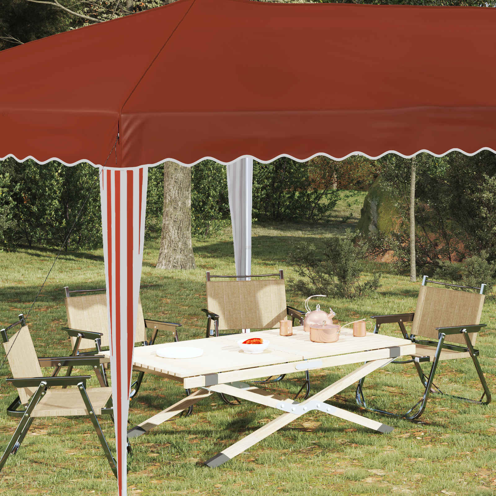 Tenda per feste a pop-up 575 x 290 x 245 cm Terracotta