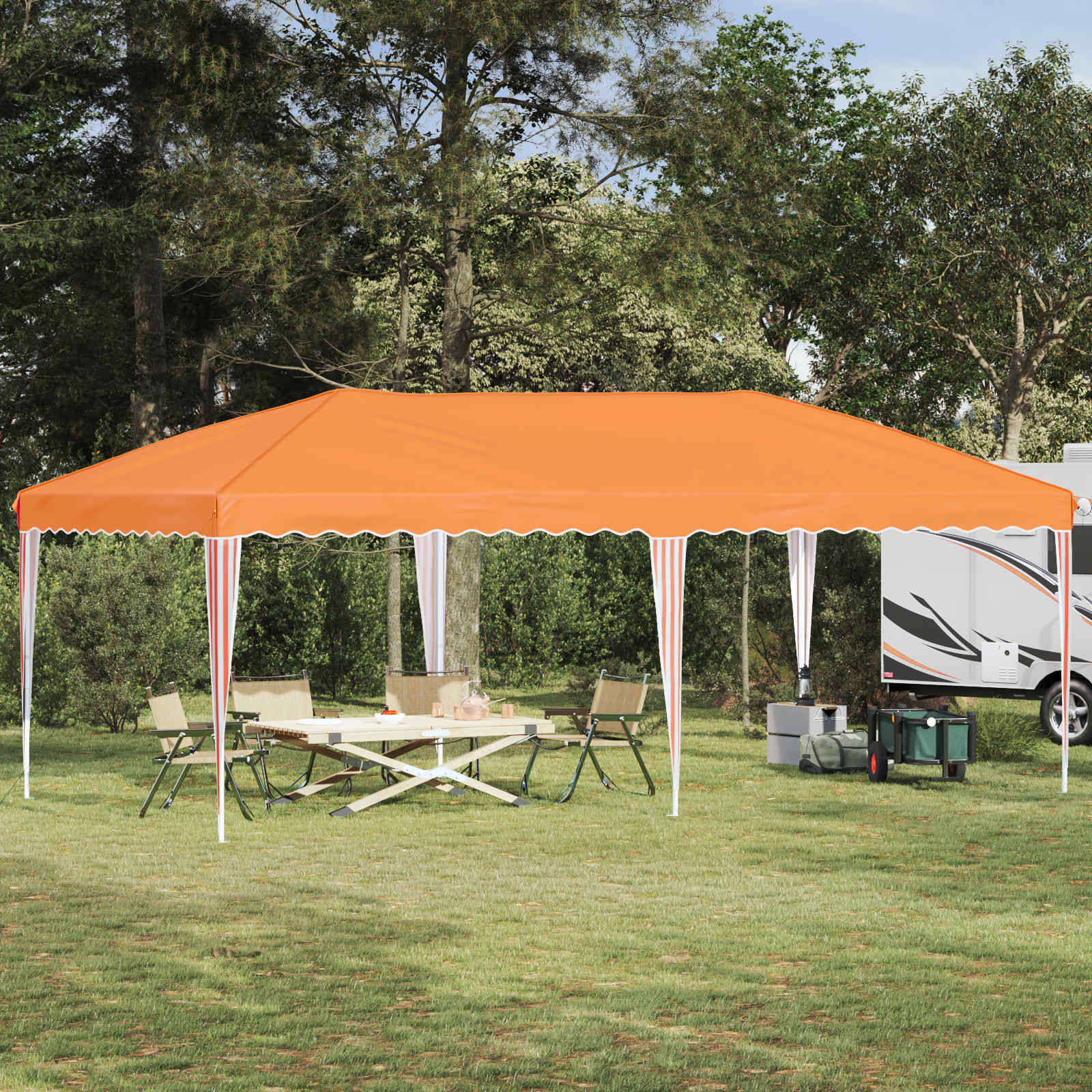 Tenda per feste a pop-up 575 x 290 x 245 cm Arancione