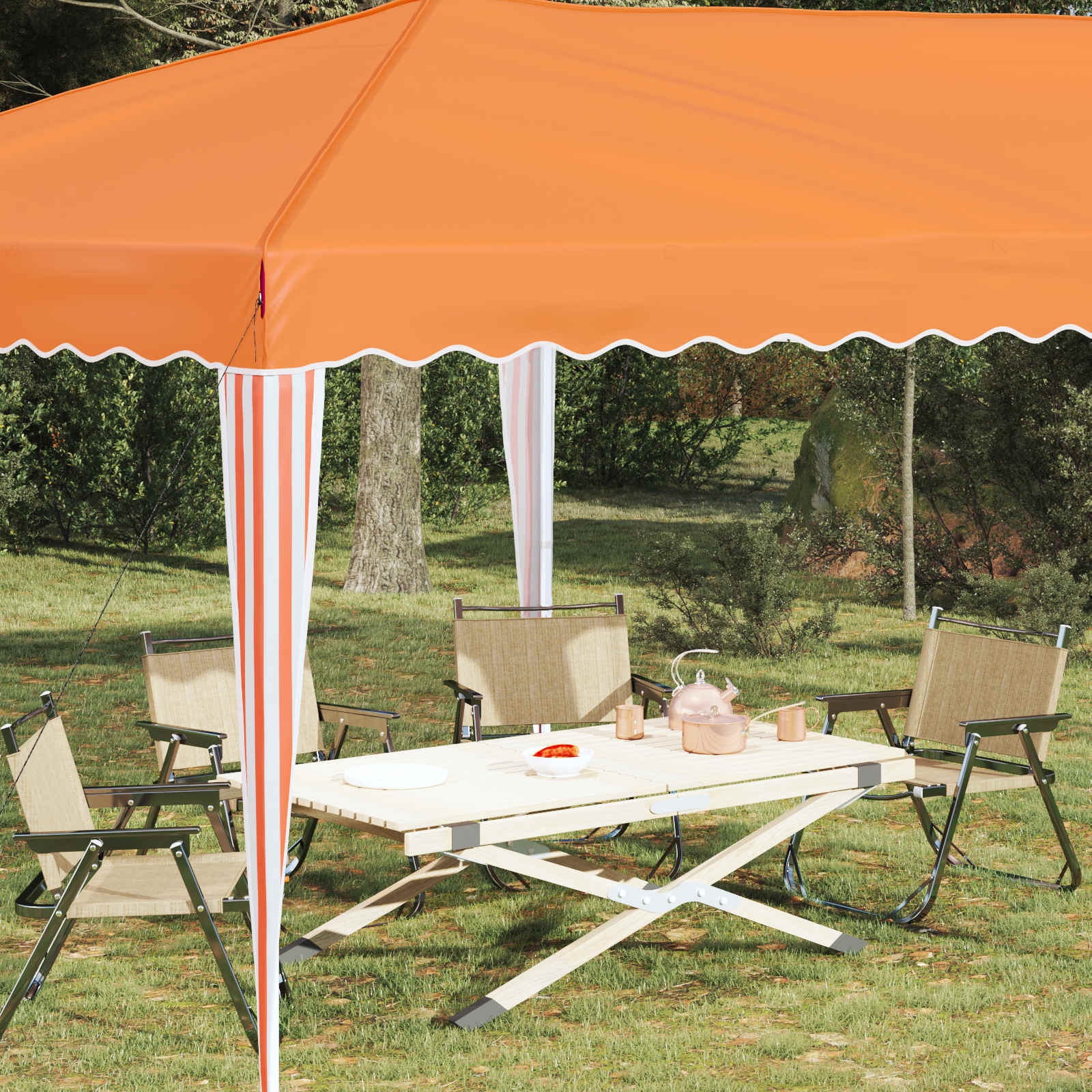 Tenda per feste a pop-up 575 x 290 x 245 cm Arancione