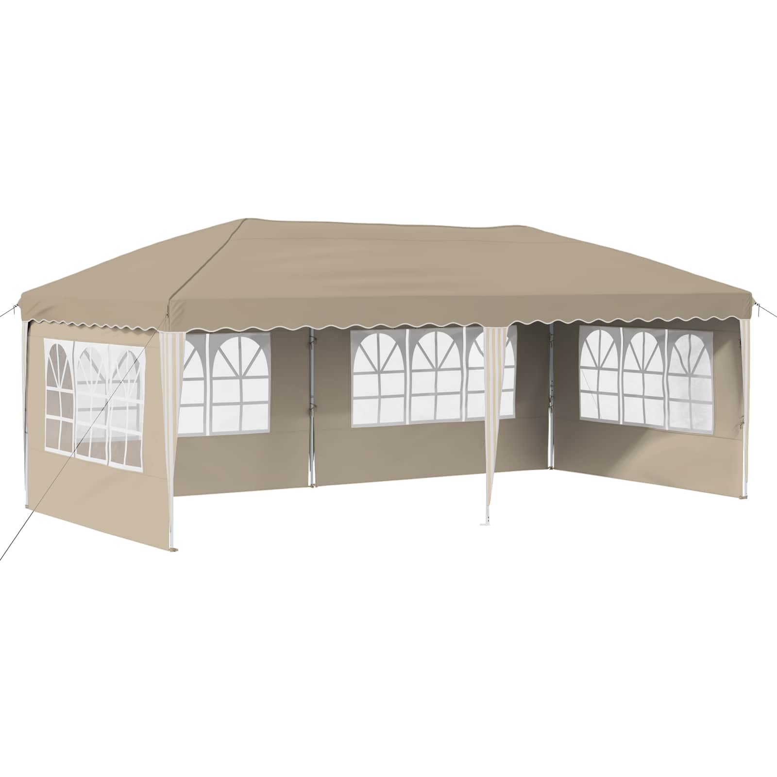 Tenda per feste a pop-up 575 x 289 x 245 cm Crema