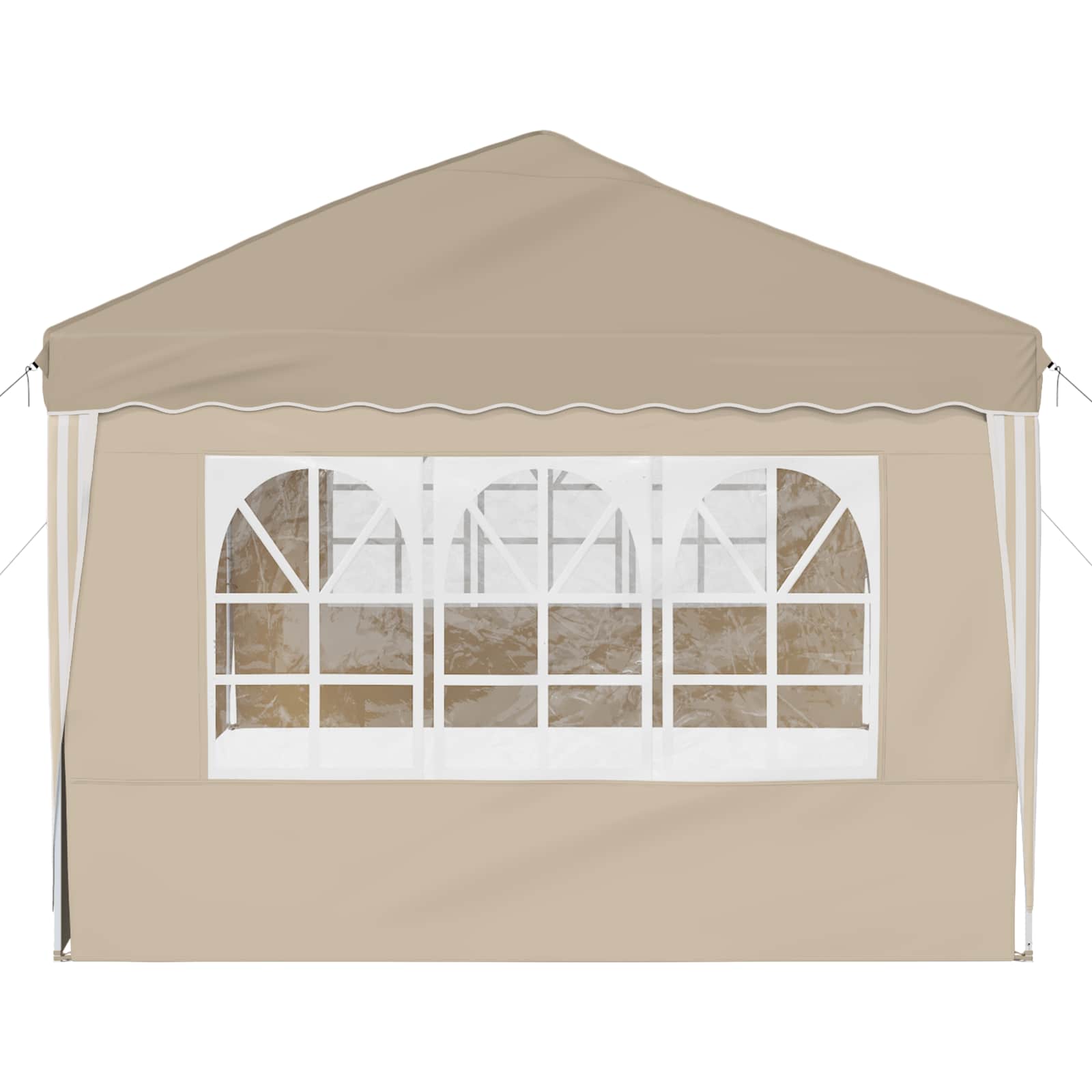 Tenda per feste a pop-up 575 x 289 x 245 cm Crema