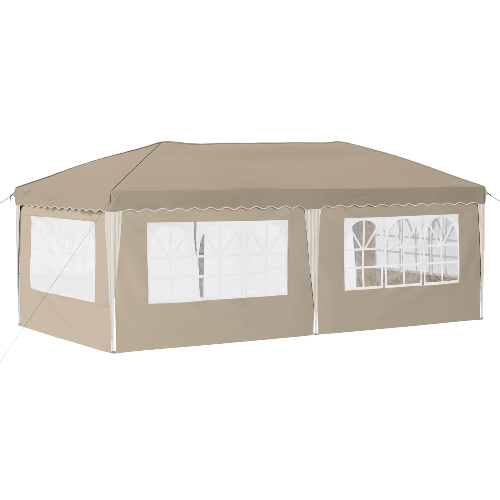Tenda per feste a pop-up 575 x 289 x 245 cm Crema