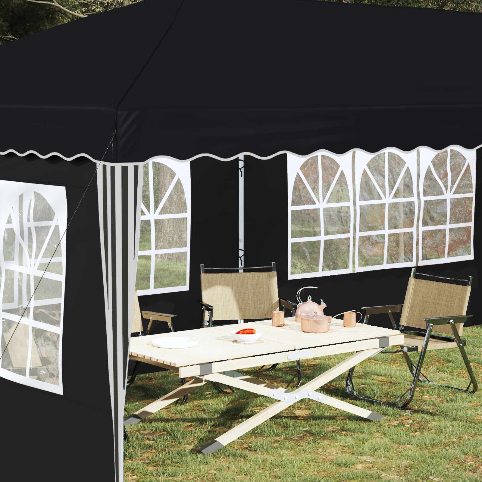 Tenda per feste a pop-up 575 x 289 x 245 cm Antracite