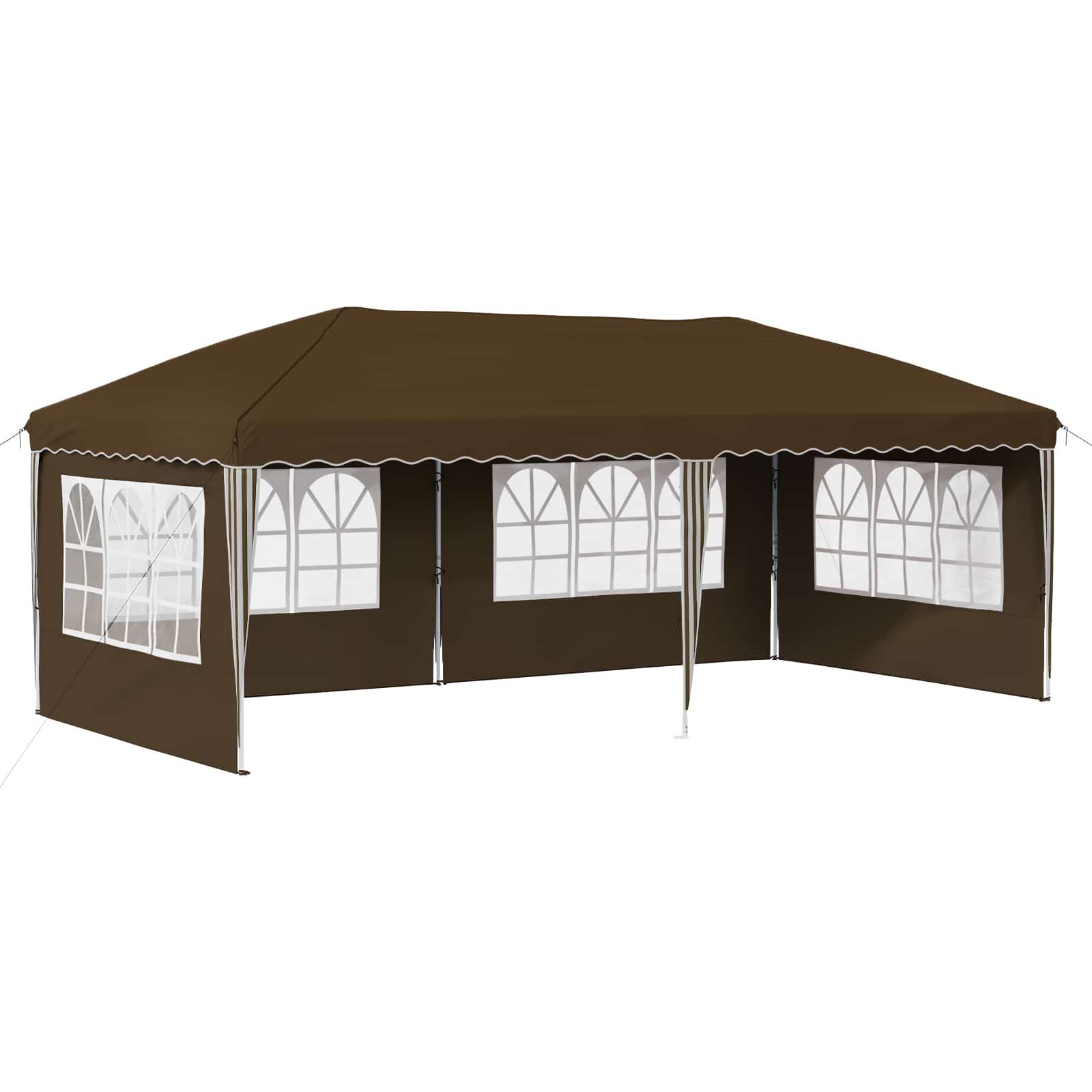 Tenda per feste a pop-up 575 x 289 x 245 cm Tortora