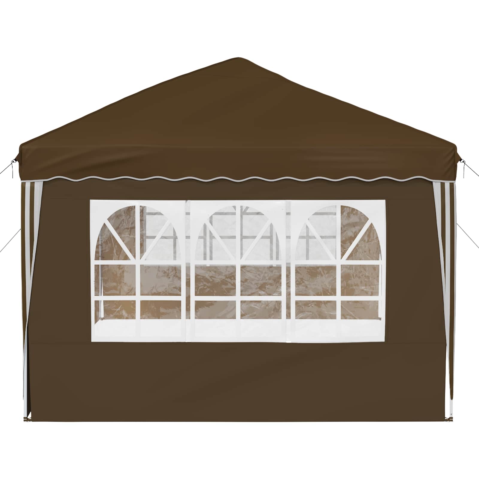 Tenda per feste a pop-up 575 x 289 x 245 cm Tortora