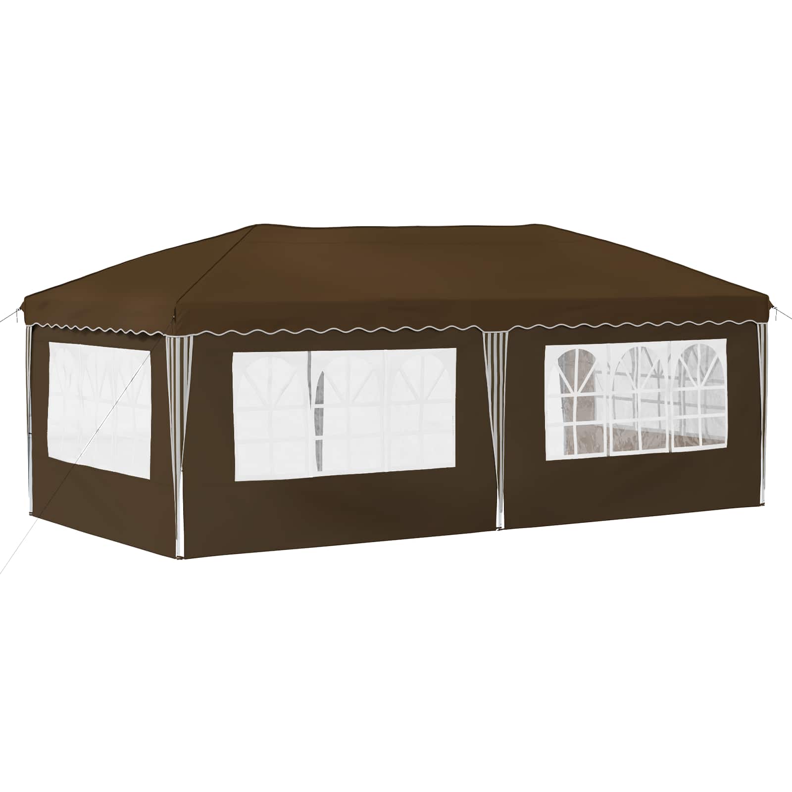 Tenda per feste a pop-up 575 x 289 x 245 cm Tortora