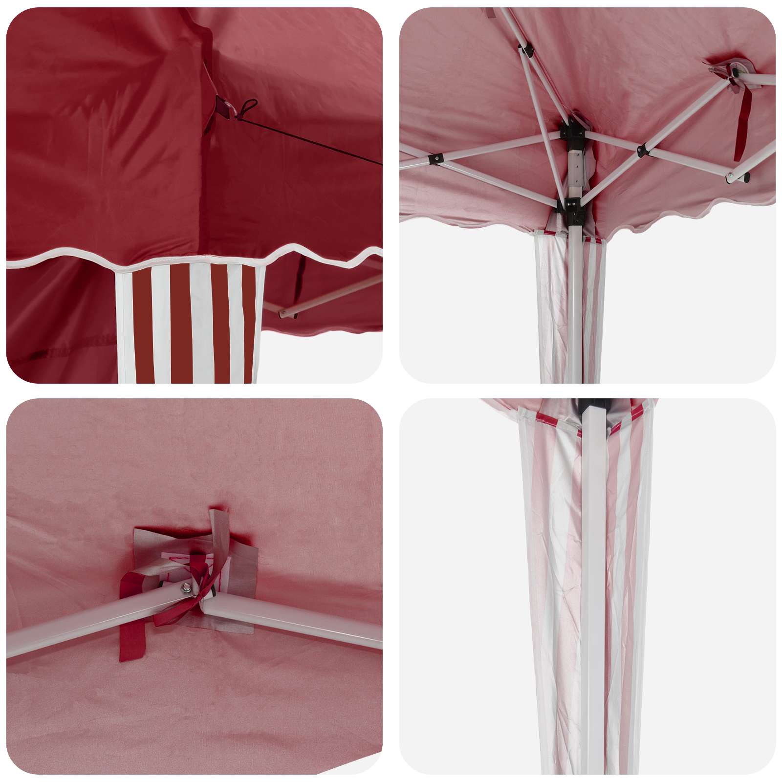 Tenda per feste a pop-up 575 x 289 x 245 cm Borgogna