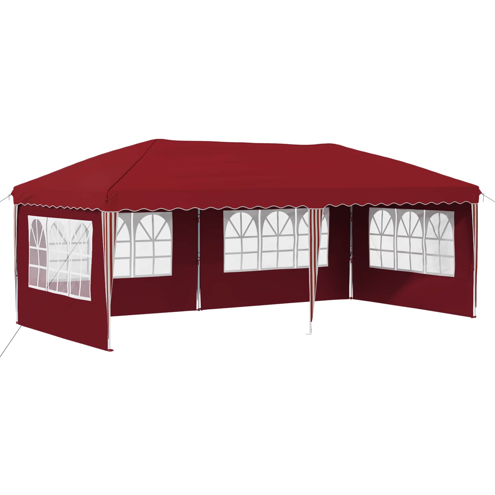 Tenda per feste a pop-up 575 x 289 x 245 cm Borgogna