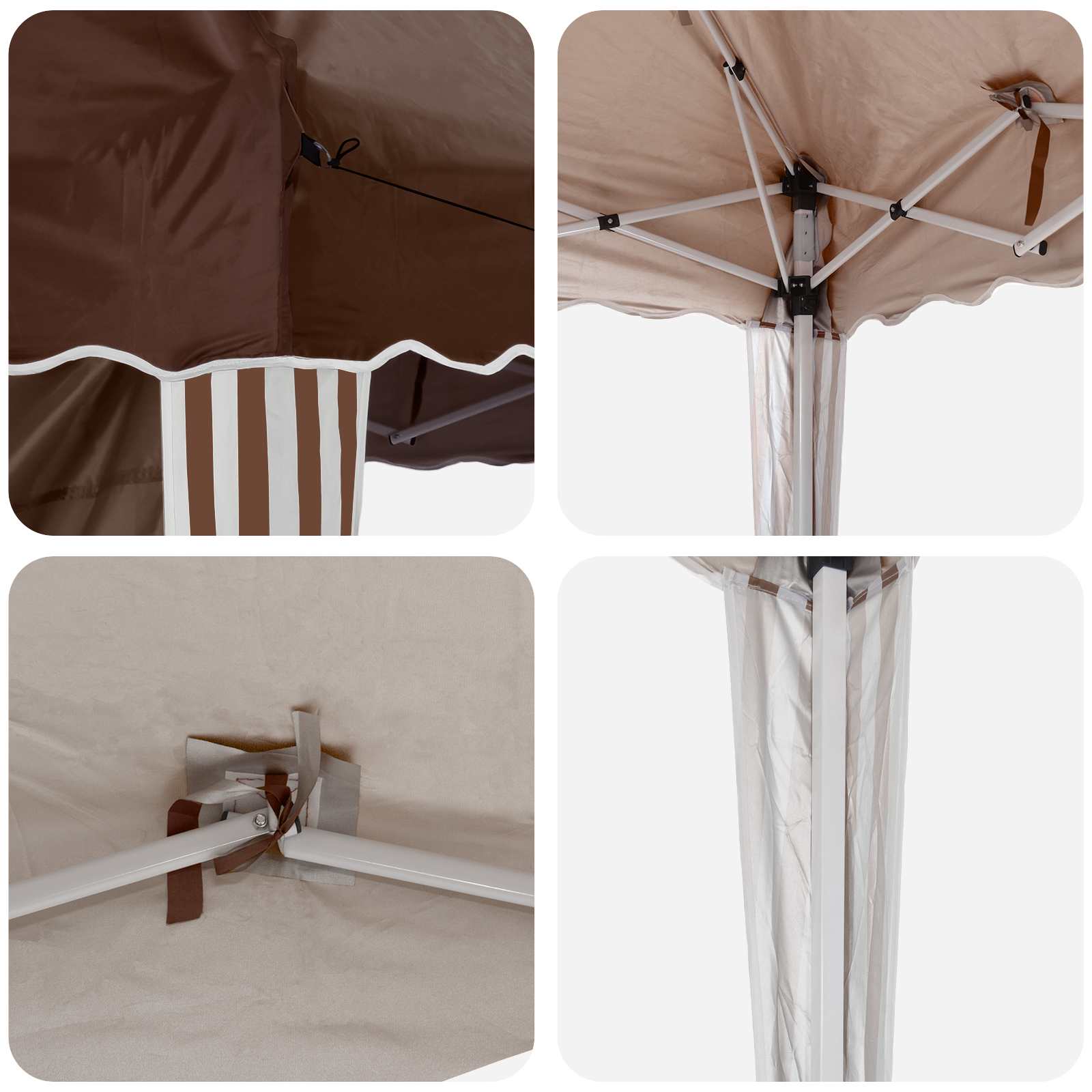 Tenda per feste a pop-up 575 x 289 x 245 cm Marrone