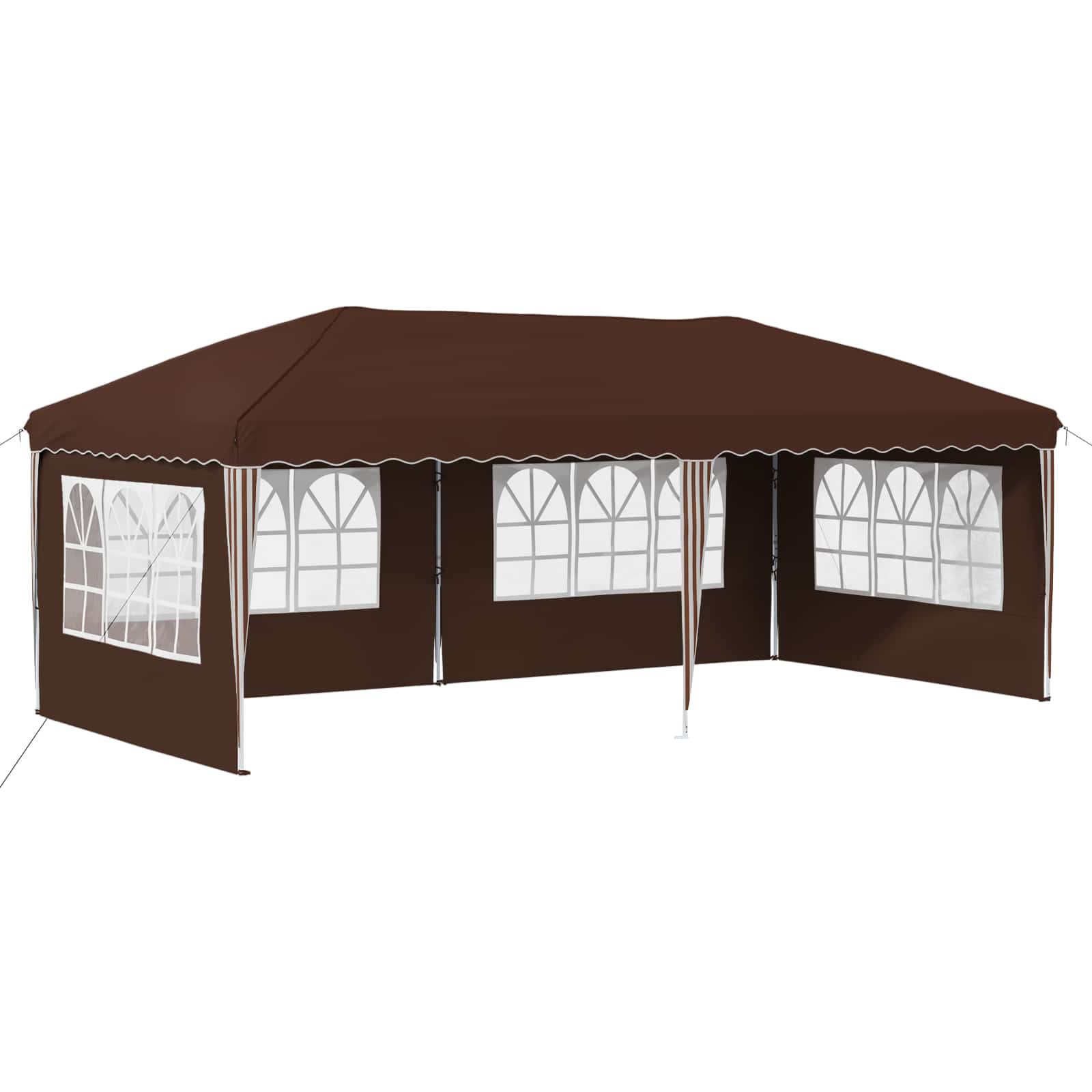 Tenda per feste a pop-up 575 x 289 x 245 cm Marrone