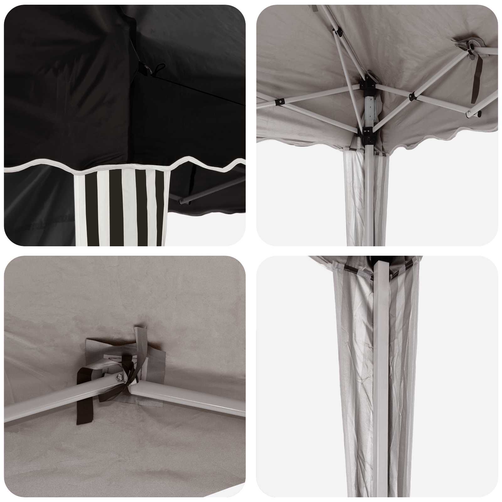 Tenda per feste a pop-up 575 x 289 x 245 cm Nero