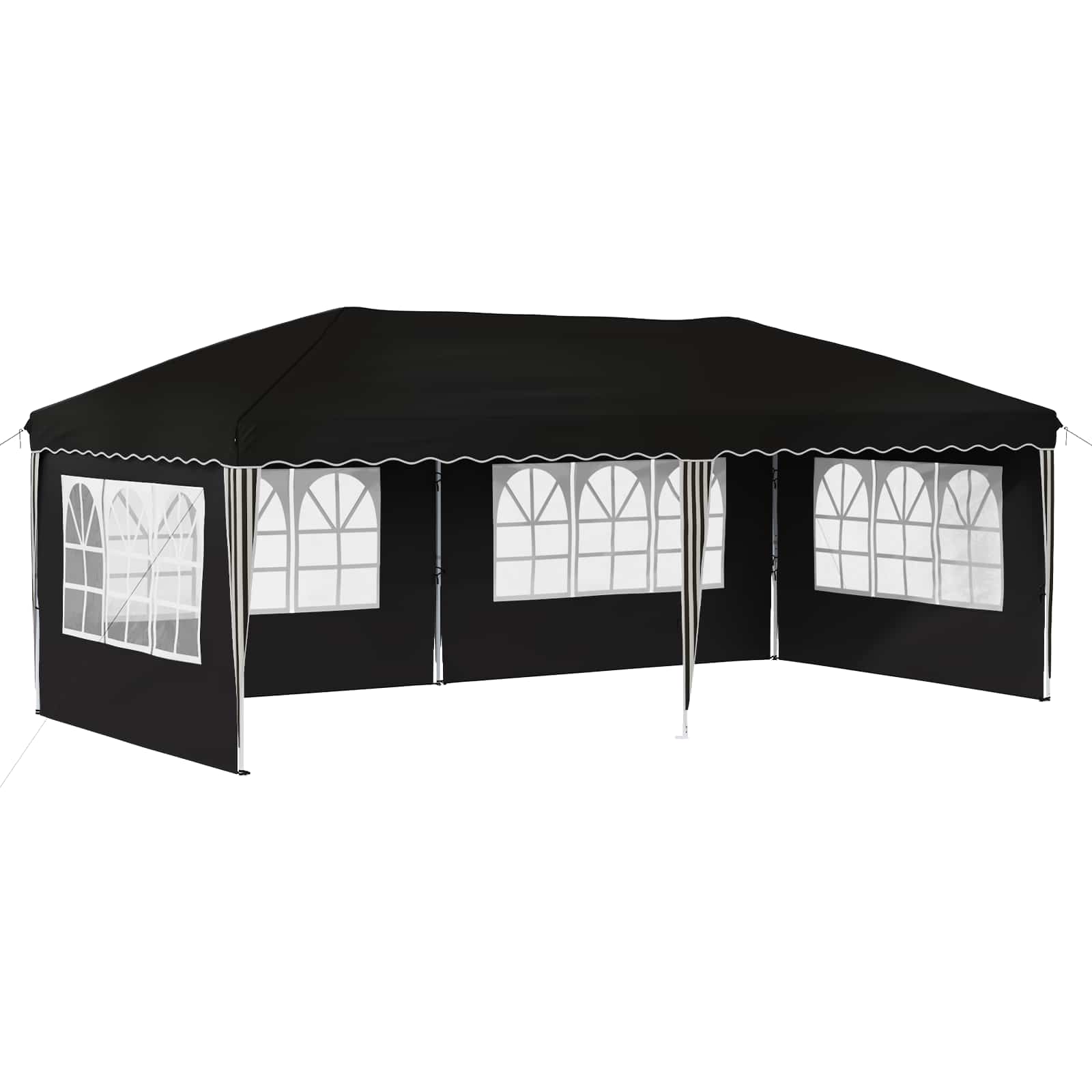 Tenda per feste a pop-up 575 x 289 x 245 cm Nero