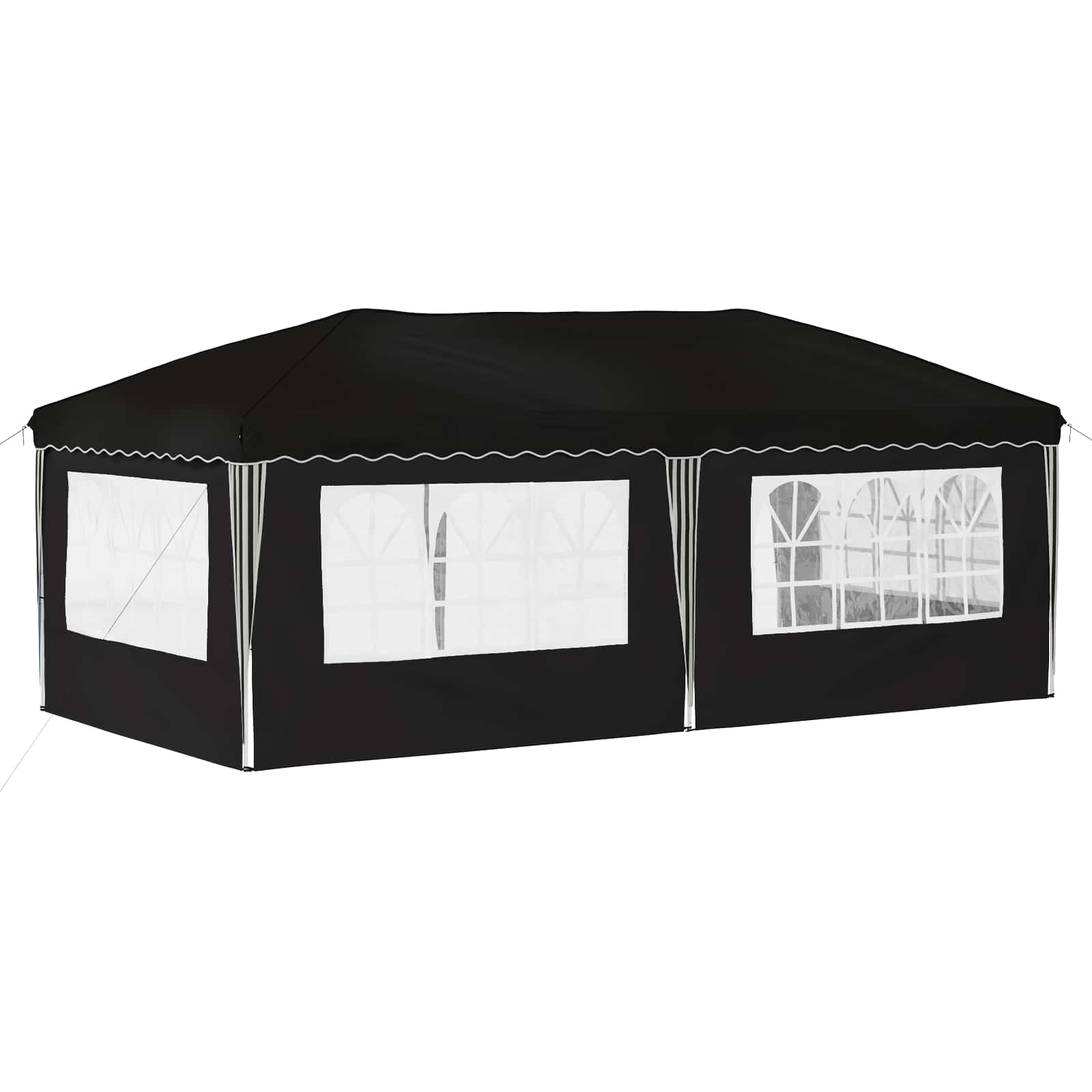 Tenda per feste a pop-up 575 x 289 x 245 cm Nero