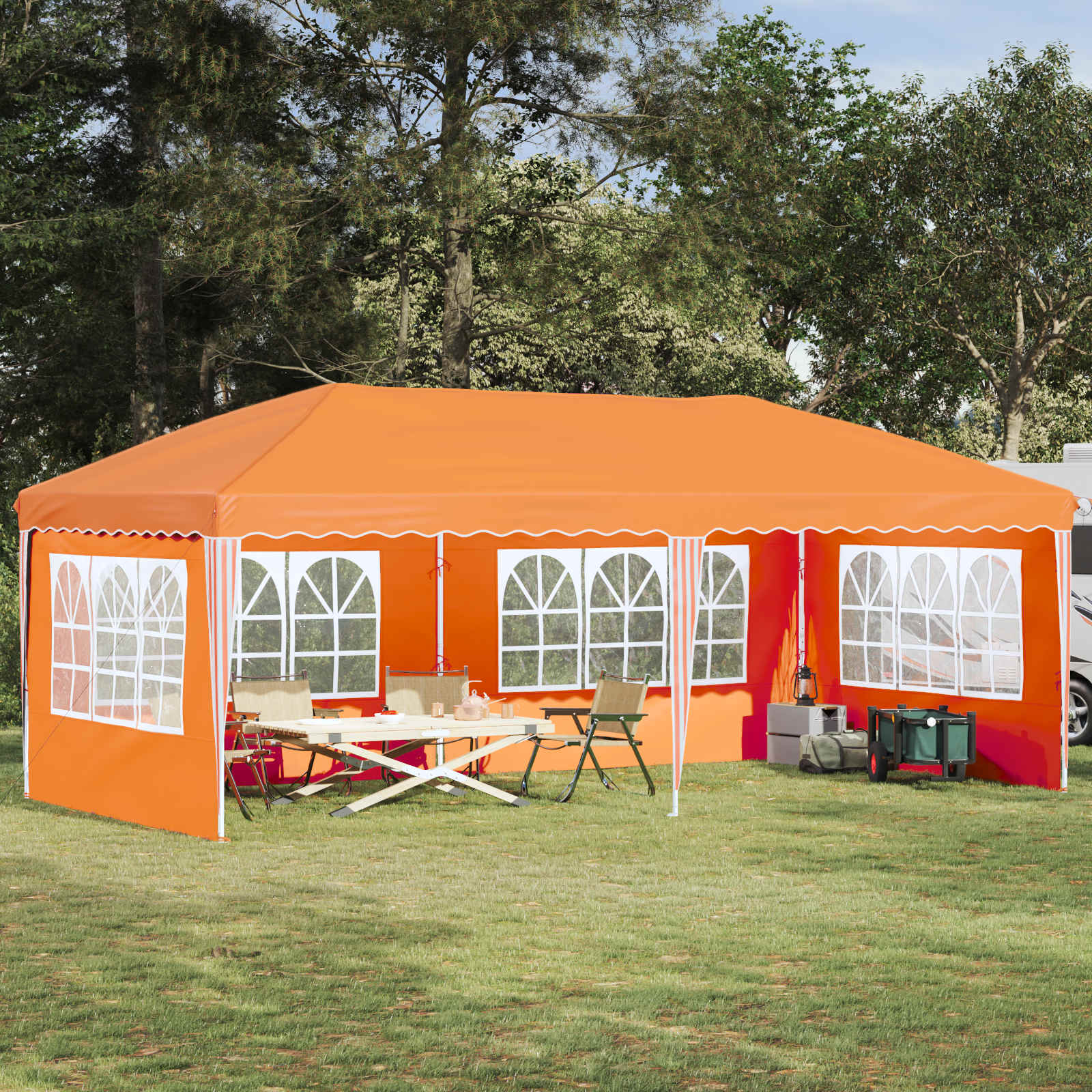Tenda per feste a pop-up 575 x 289 x 245 cm Arancione