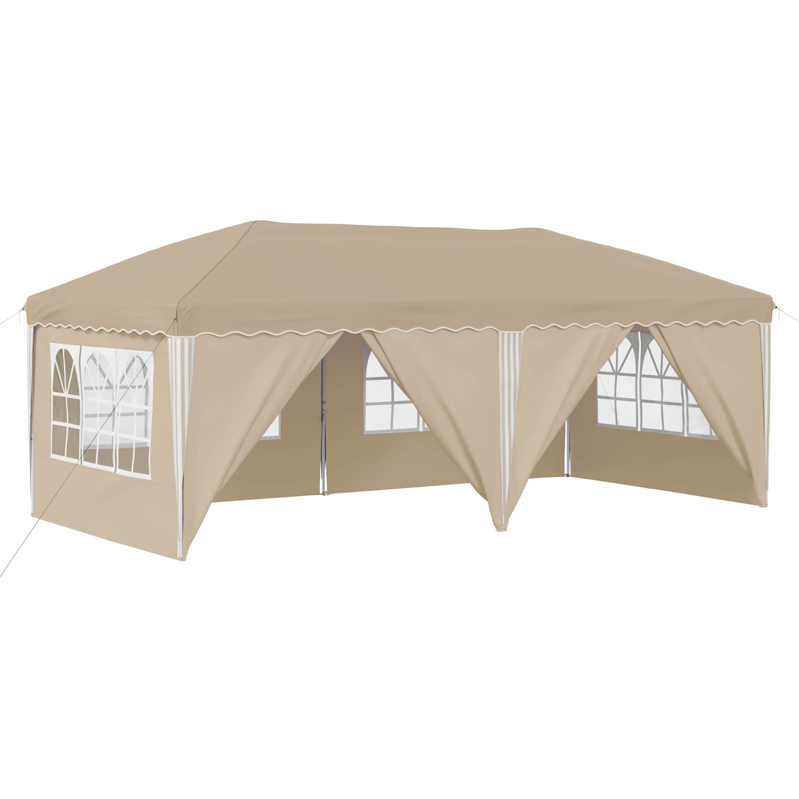 Tenda per feste a pop-up 575 x 288 x 245 cm Crema