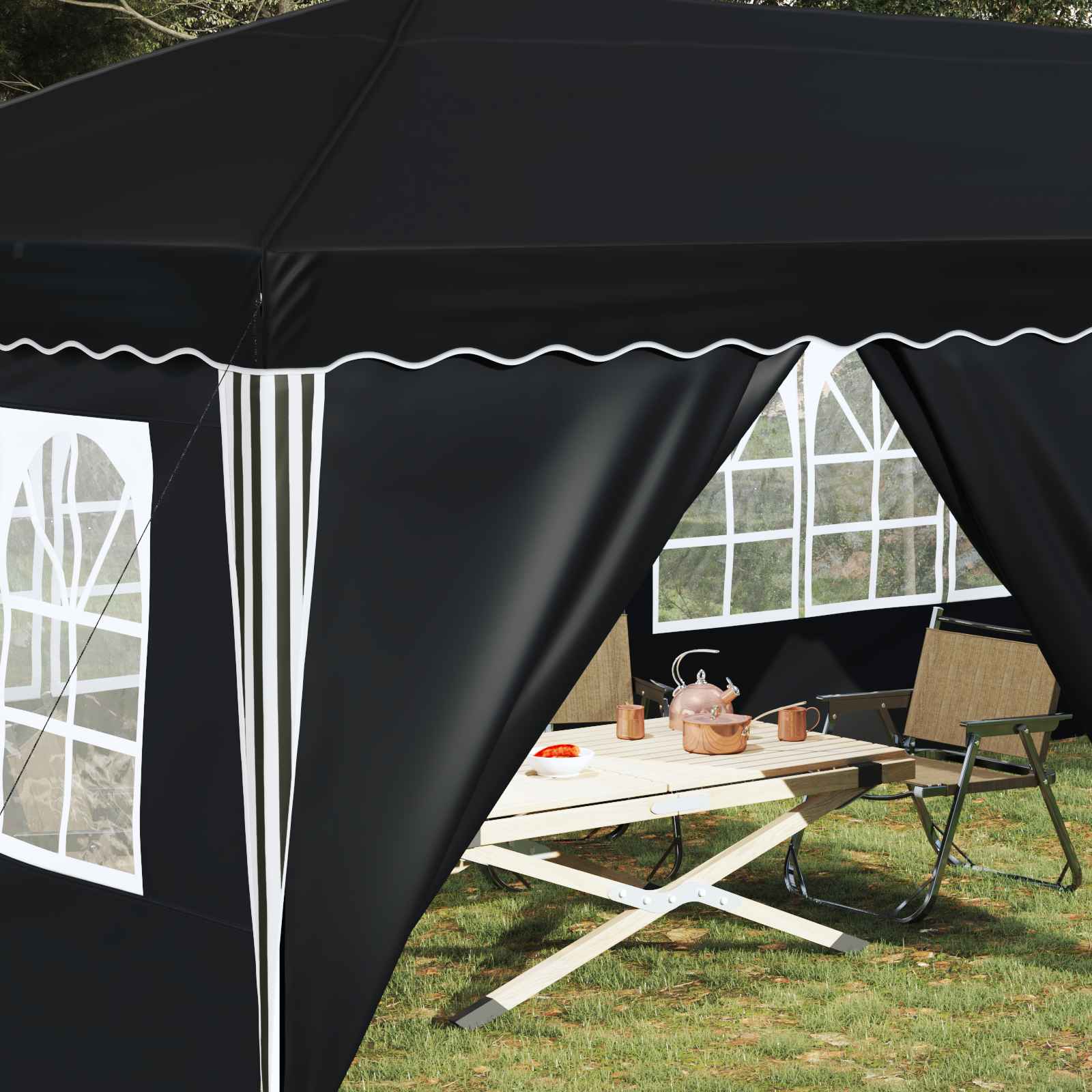 Tenda per feste a pop-up 575 x 288 x 245 cm Antracite